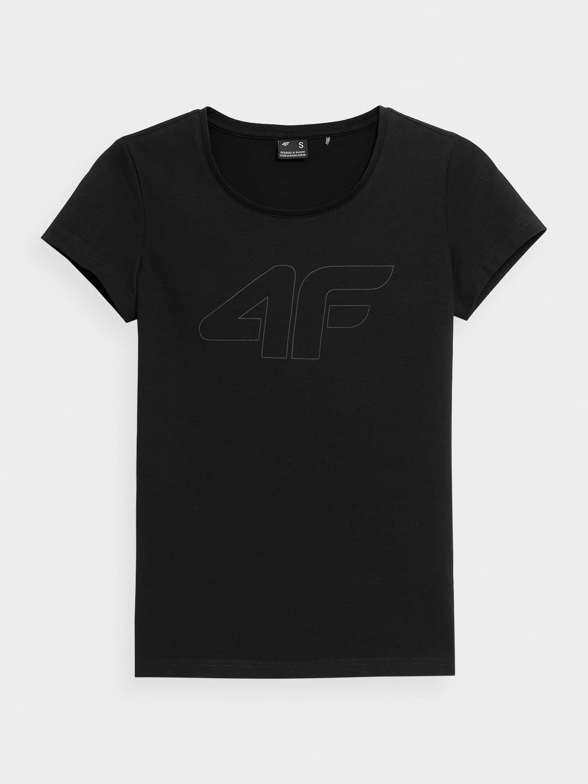 4F 4FAW23TTSHF0907 DEEP BLACK Dámské tričko US L 4FAW23TTSHF0907 DEEP BLACK