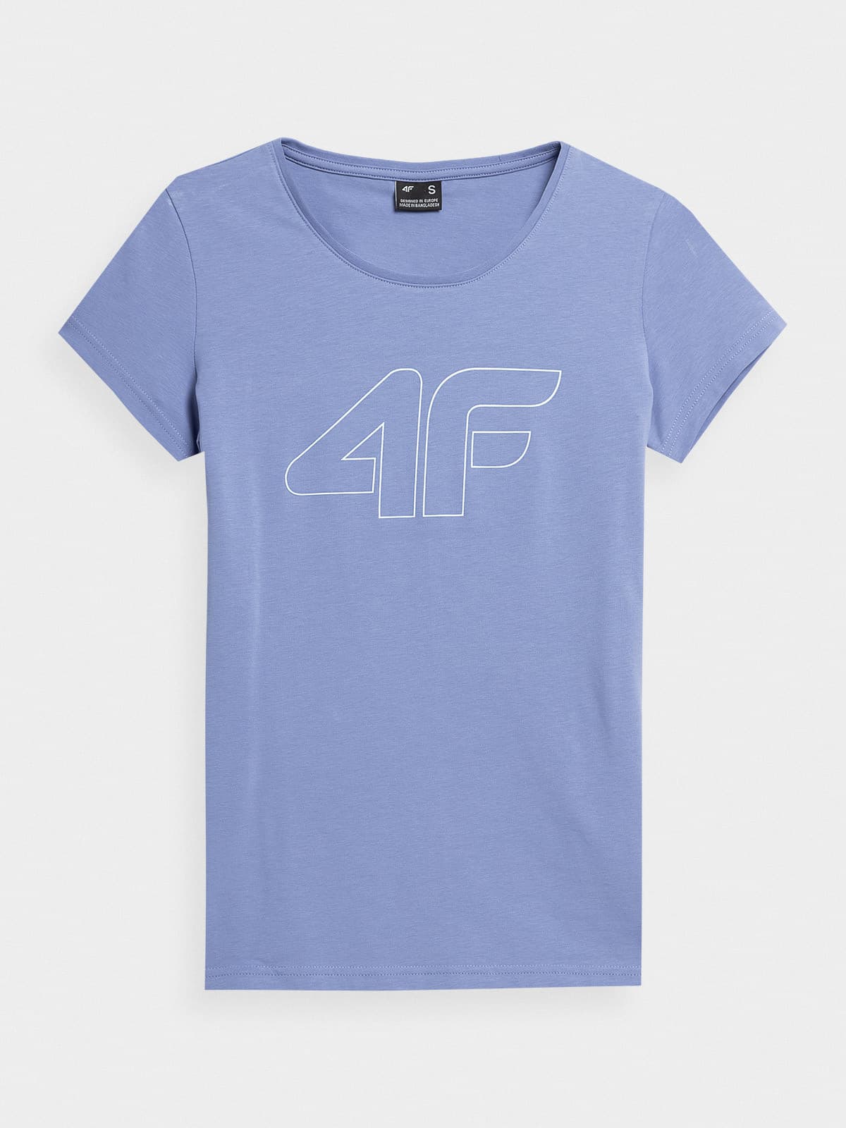 4F 4FAW23TTSHF0907 DENIM Dámské tričko US L 4FAW23TTSHF0907 DENIM