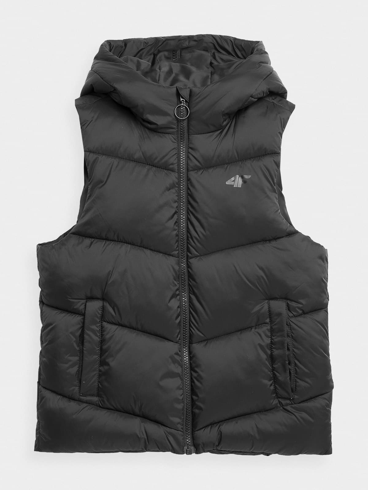 4F 4FJAW23TVJAF045 BLACK Dětská vesta EU 122 4FJAW23TVJAF045 BLACK - náhled 5