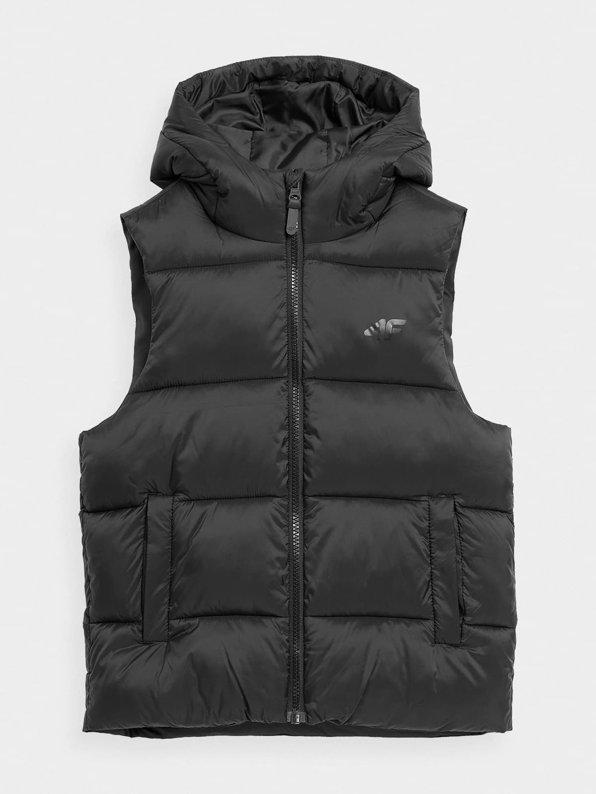4F 4FJAW23TVJAM047 BLACK Dětská vesta EU 122 4FJAW23TVJAM047 BLACK