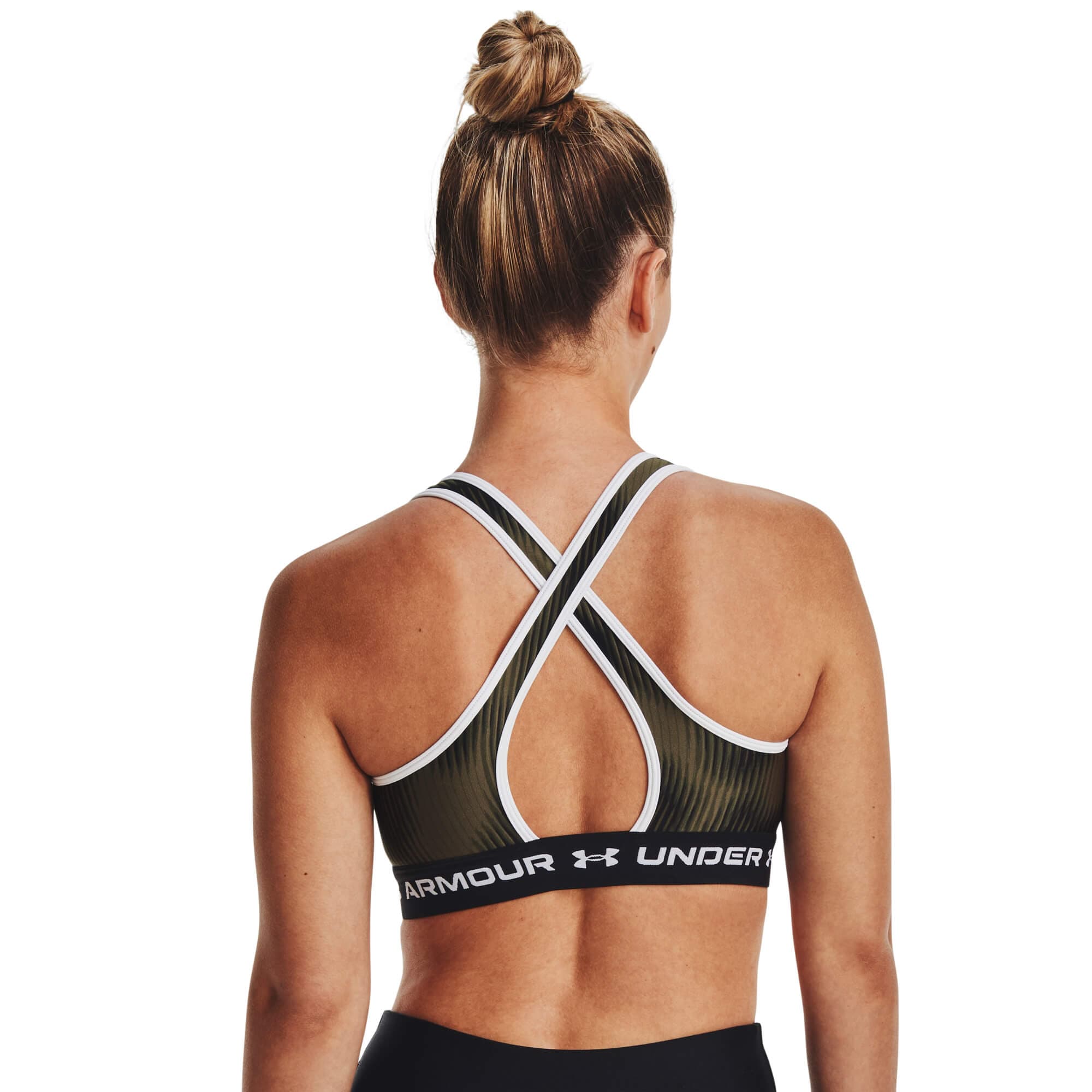 Under Armour UA Crossback Mid Print Dámská sportovní podprsenka US M 1361042-390 - náhled 4