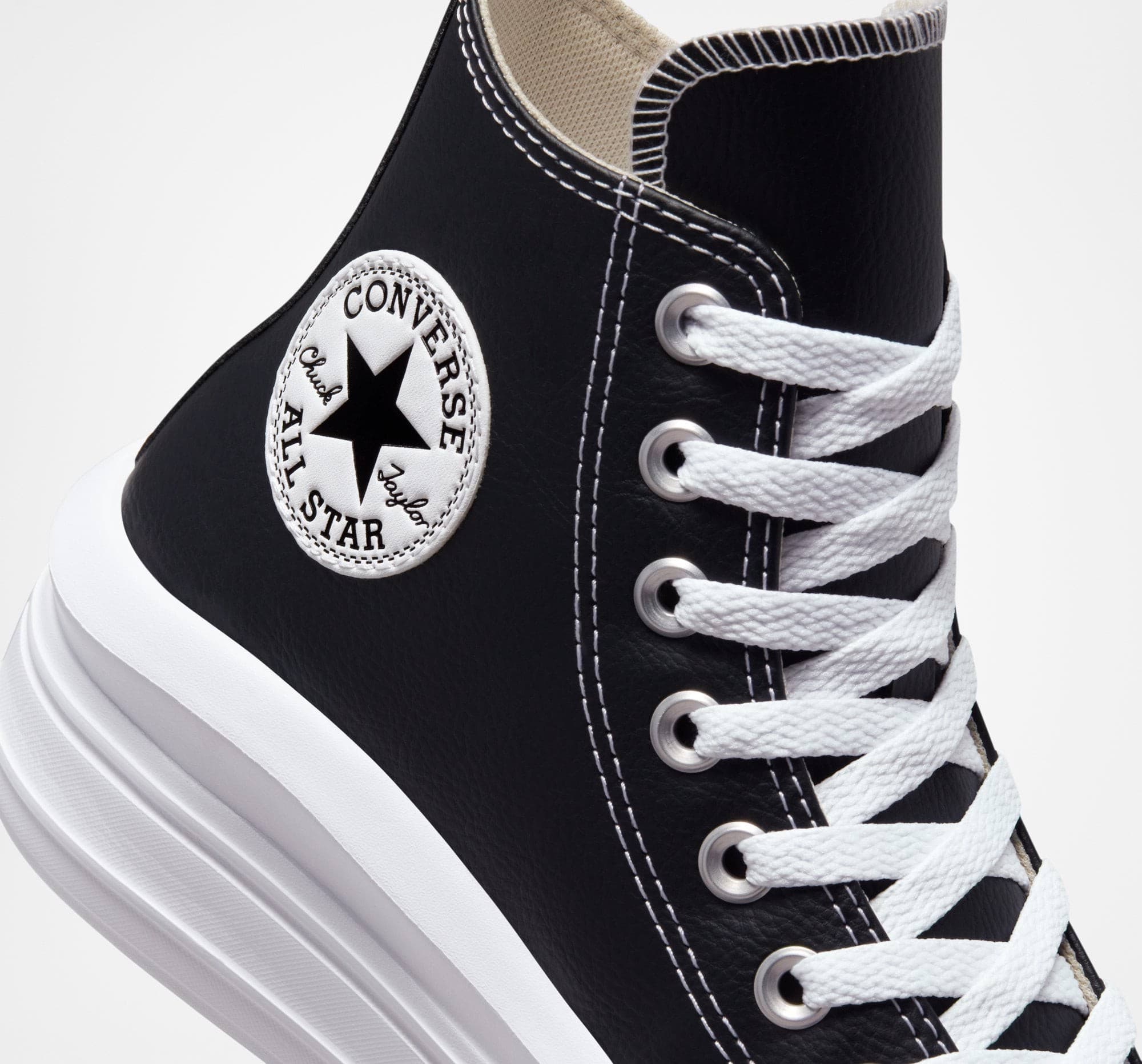 converse CHUCK TAYLOR ALL STAR MOVE PLATFORM FOUNDATIONAL LEATHER Dámské boty EU 36.5 A04294C - náhled 4