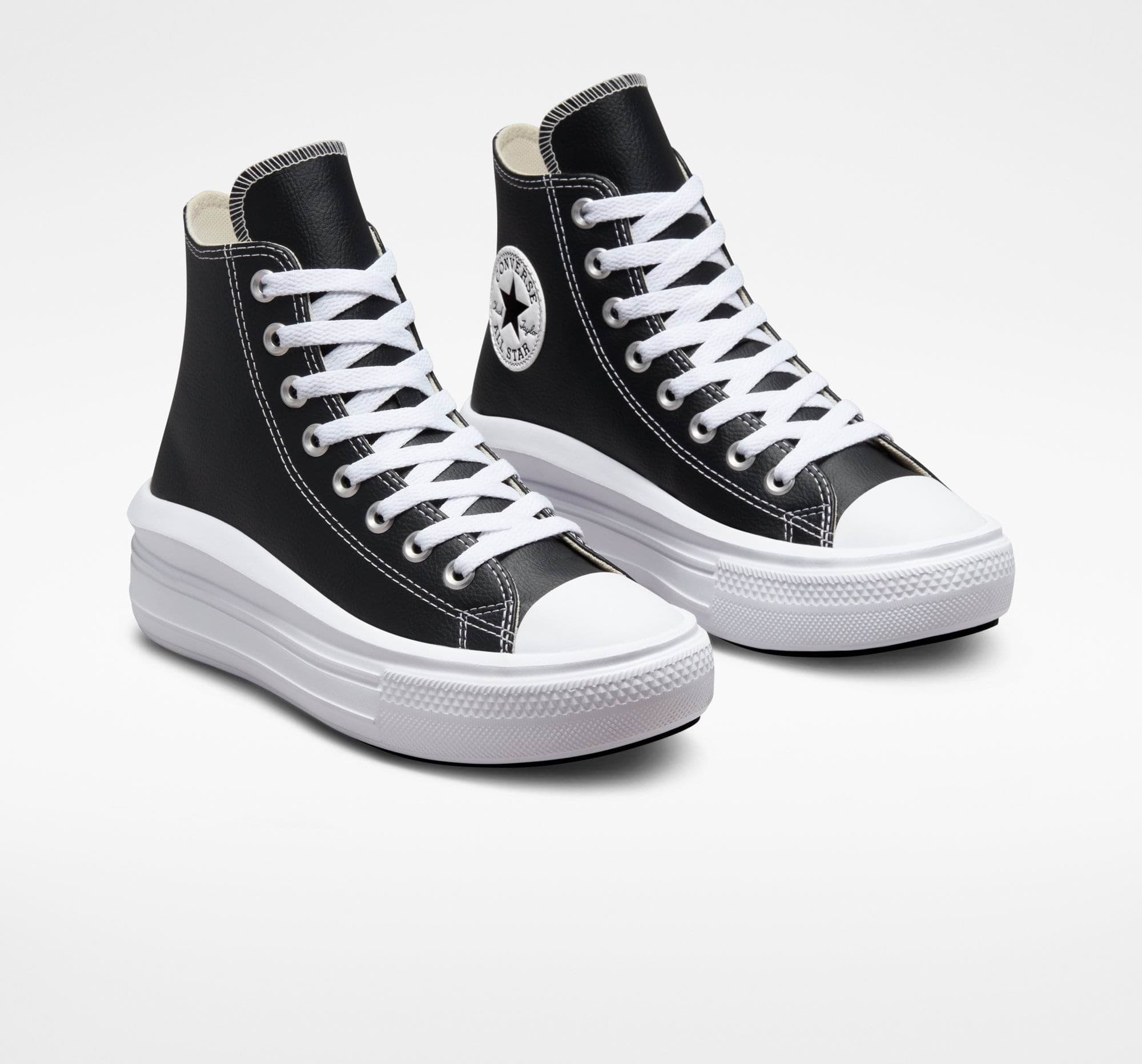 converse CHUCK TAYLOR ALL STAR MOVE PLATFORM FOUNDATIONAL LEATHER Dámské boty EU 36.5 A04294C - náhled 3