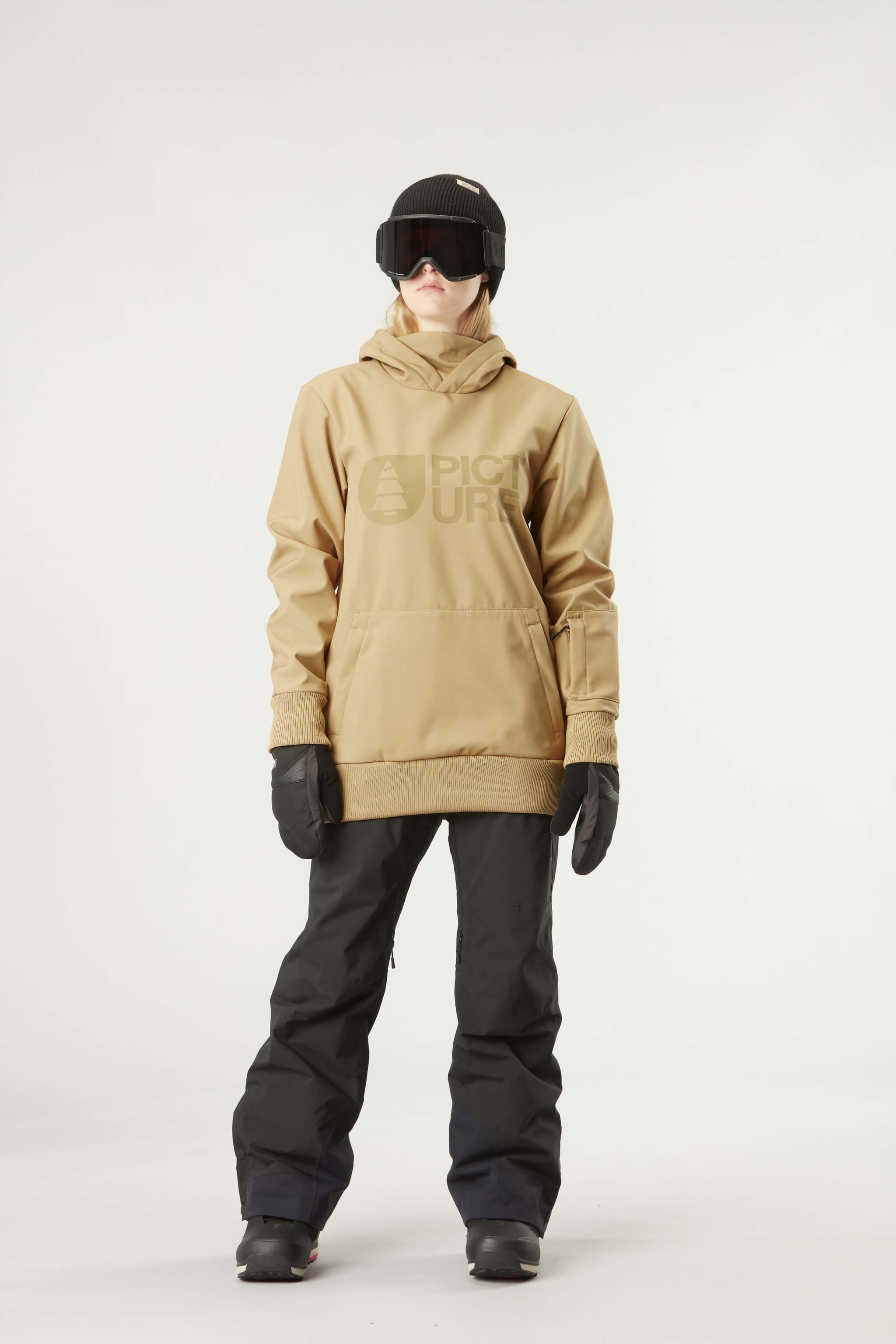 Picture Parker 5/5 Unisex lyžařská softshellová bundo-mikina US M MVT401-TANNIN - náhled 3