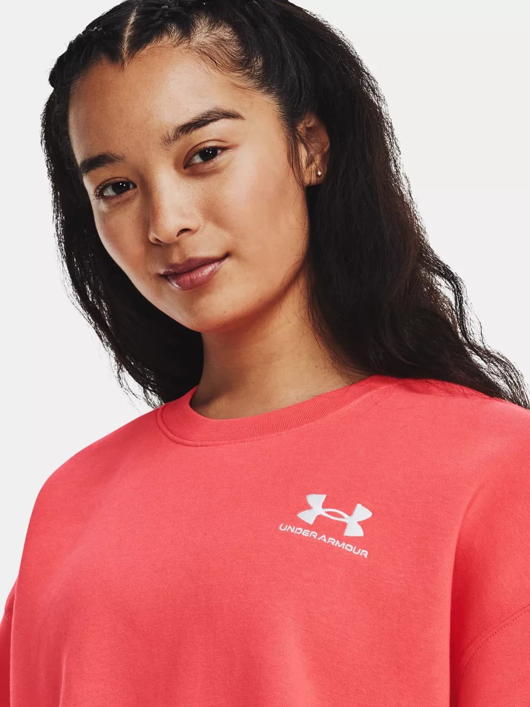 Under Armour Essential Flc OS Crew Dámská mikina US L 1379475-690 - náhled 5