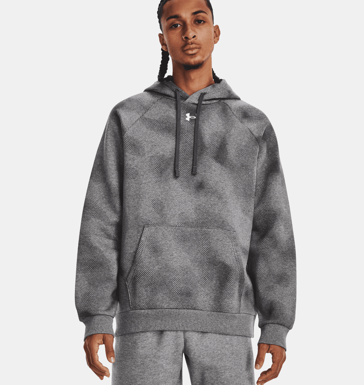 Under Armour UA Rival Fleece Printed HD Pánská mikina US M 1379759-025 - náhled 3