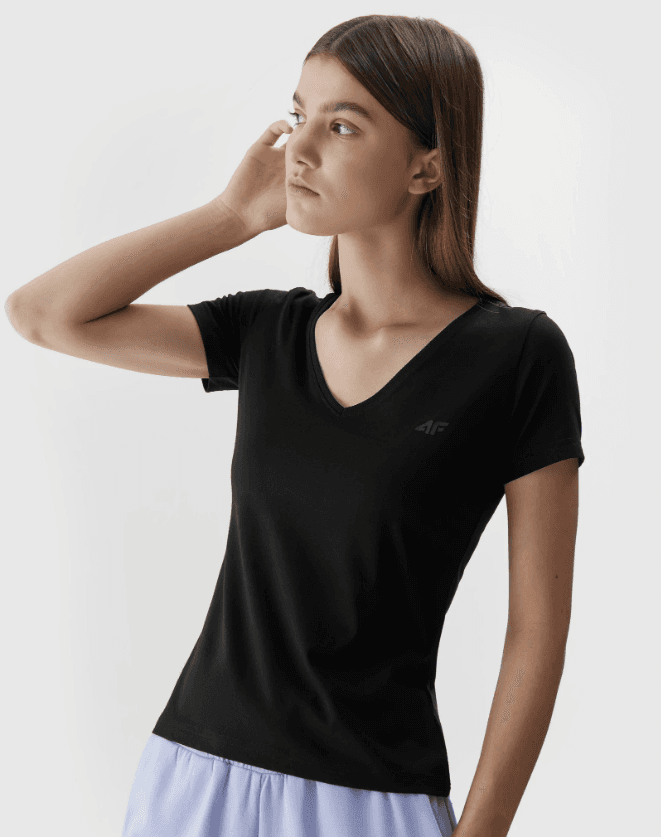 4F 4FAW23TTSHF0941 DEEP BLACK Dámské tričko US M 4FAW23TTSHF0941 DEEP BLACK - náhled 3