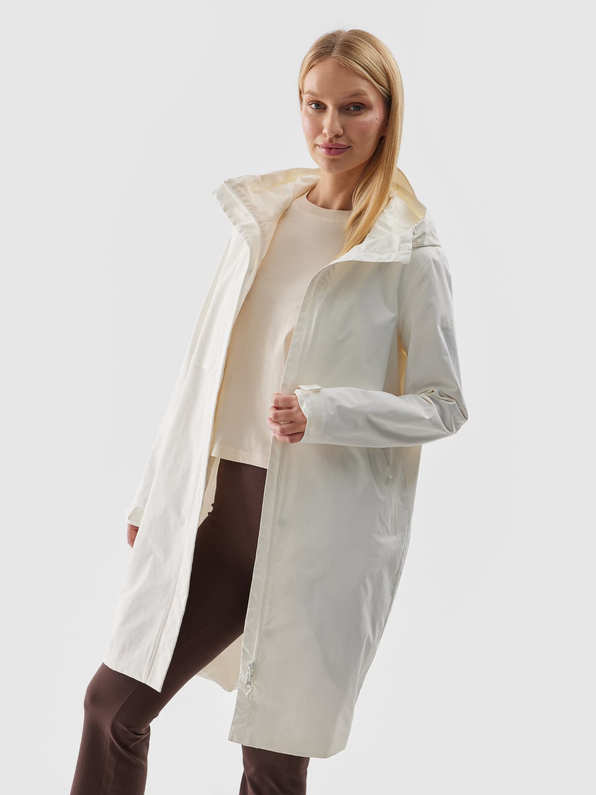 4F TECHNICAL JACKET F429 Dámská parka US L 4FWSS24TTJAF429 OFF WHITE - náhled 1