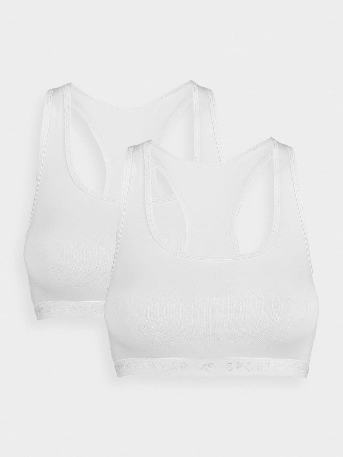 4F BRA F027 (2pack) Podprsenky US L 4FWSS24UBRAF027 WHITE - náhled 3