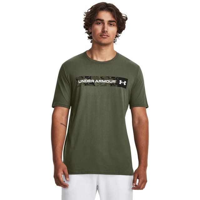 Under Armour UA CAMO CHEST STRIPE SS Pánské tričko US L 1376830-390 - náhled 1
