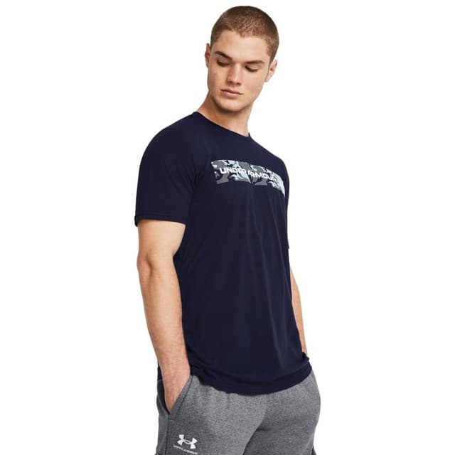 Under Armour UA CAMO CHEST STRIPE SS Pánské tričko US 3XL 1376830-410 - náhled 1
