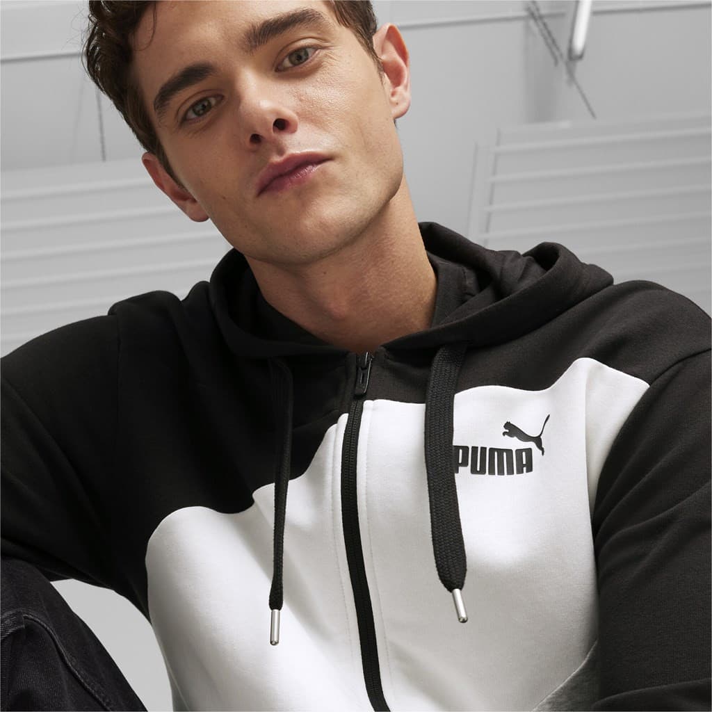 Puma POWER Colorblock Full-Zip Hoodie TR Pánská mikina US M 678934-01 - náhled 4