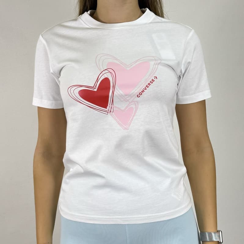 converse RADIATING LOVE SS SLIM GRAPHIC TEE 2 Dámské tričko US L 10025495-A01 - náhled 1