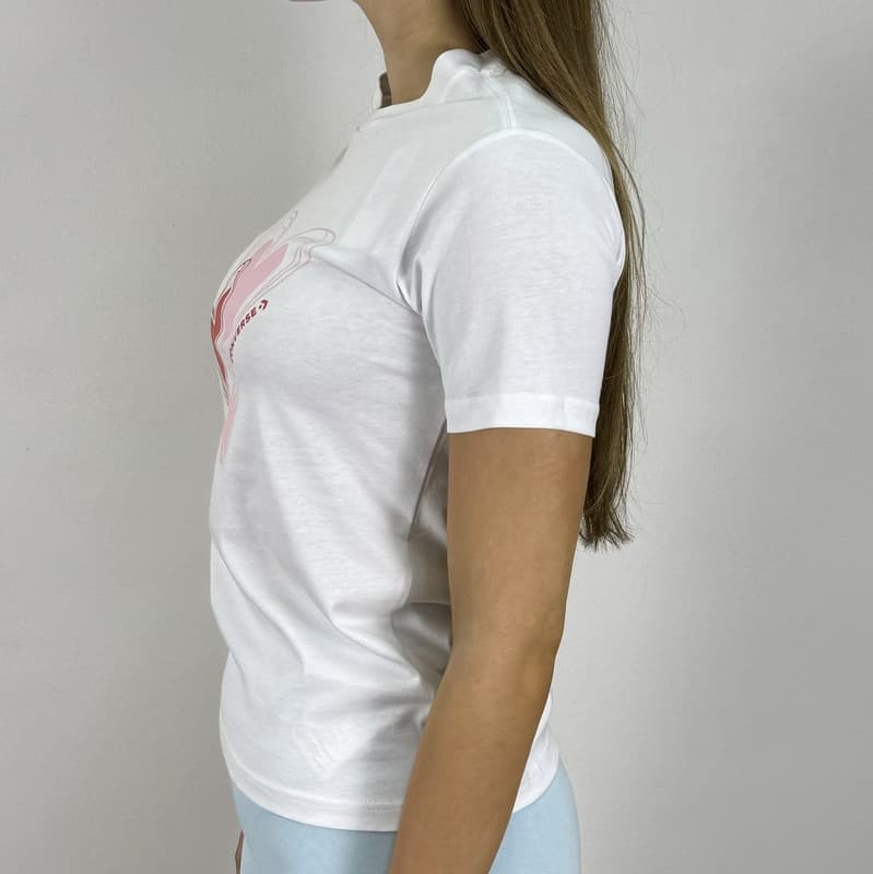 converse RADIATING LOVE SS SLIM GRAPHIC TEE 2 Dámské tričko US L 10025495-A01 - náhled 2