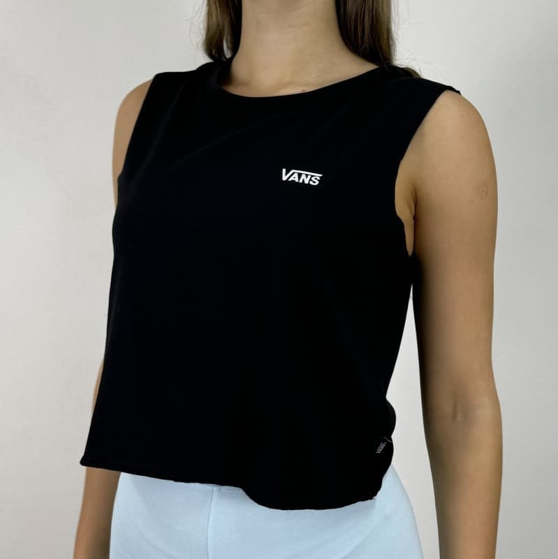Vans WM JUNIOR V MUSCLE CROP Dámské tílko US L VN0A4DNGBLK1 - náhled 1