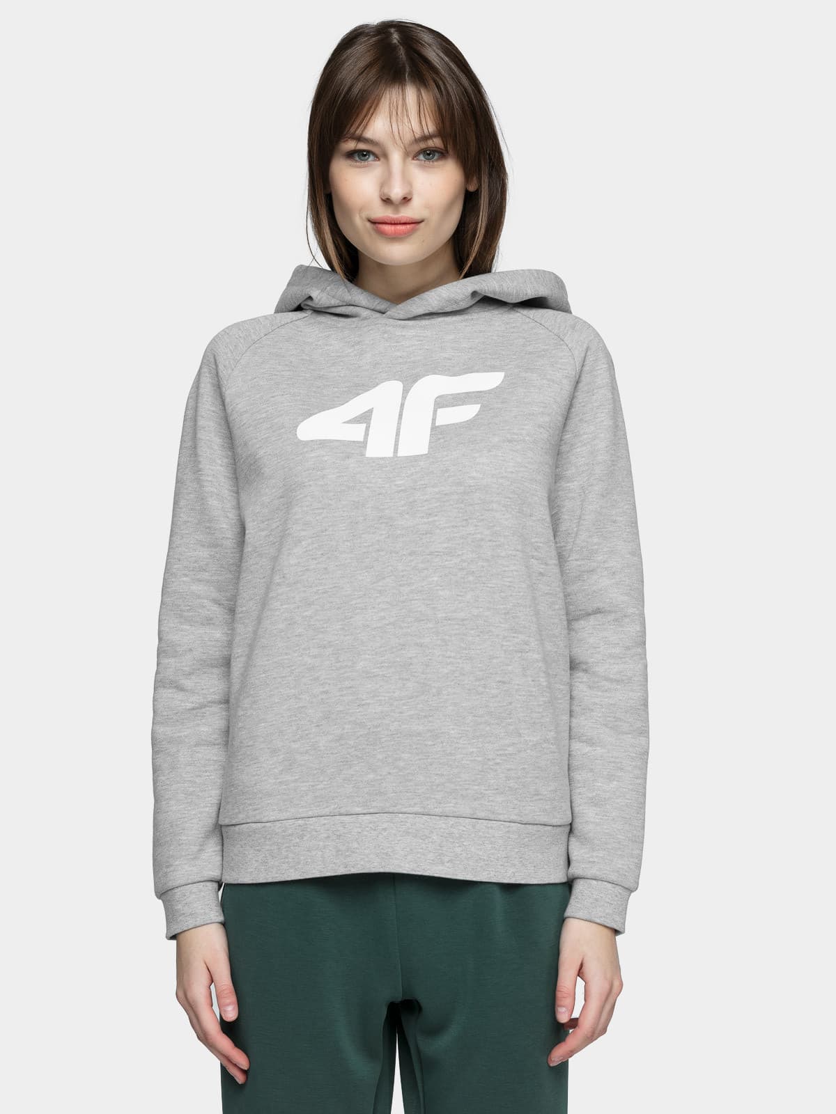 4F H4L21-BLD023 COLD LIGHT GREY Dámská mikina US L H4L21-BLD023 COLD LIGHT GREY
