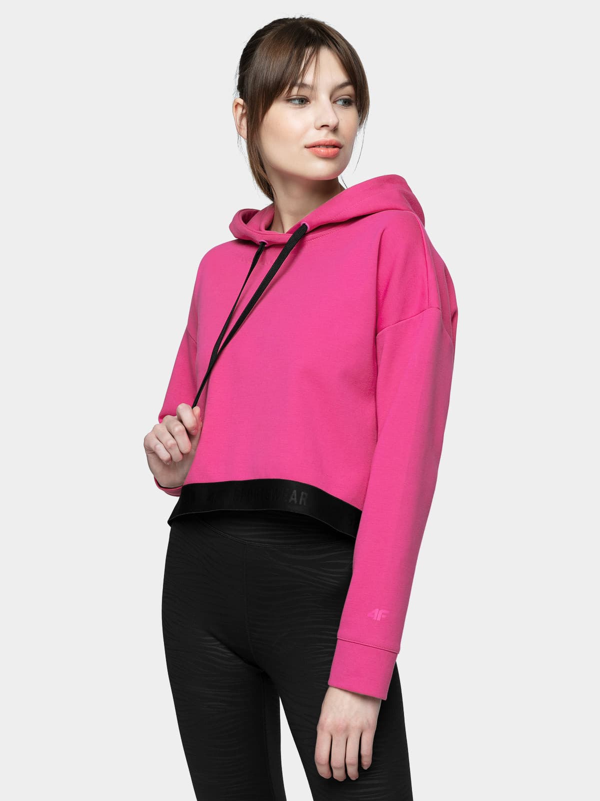 4F H4L21-BLD011 HOT PINK Dámská mikina US L H4L21-BLD011 HOT PINK