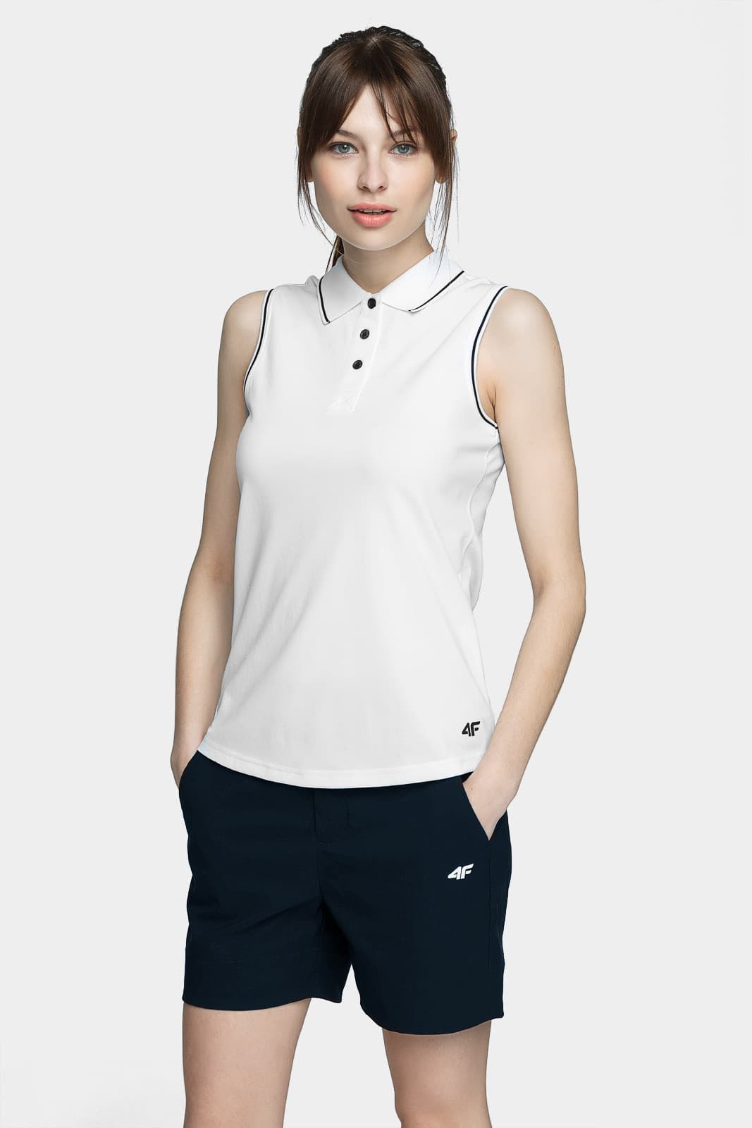 4F H4L21-TSDF082 WHITE Dámské tílko US L H4L21-TSDF082 WHITE