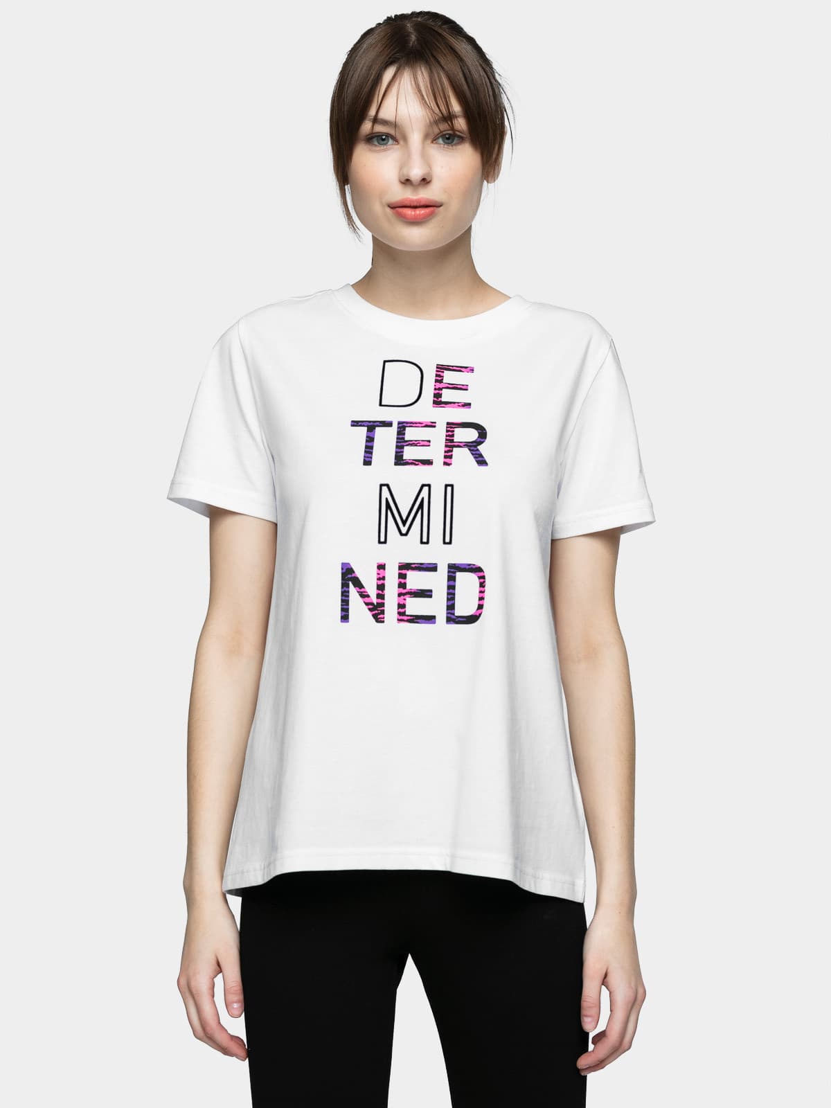 4F H4L21-TSD018 WHITE Dámské tričko US XL H4L21-TSD018 WHITE
