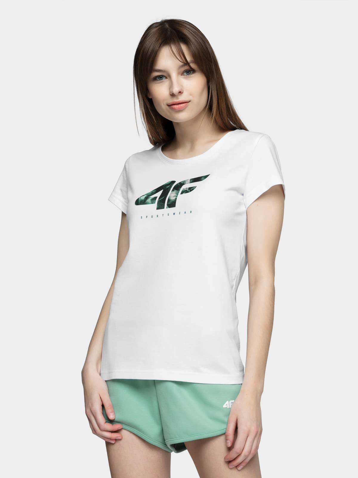 4F H4L21-TSD030 WHITE Dámské tričko US L H4L21-TSD030 WHITE