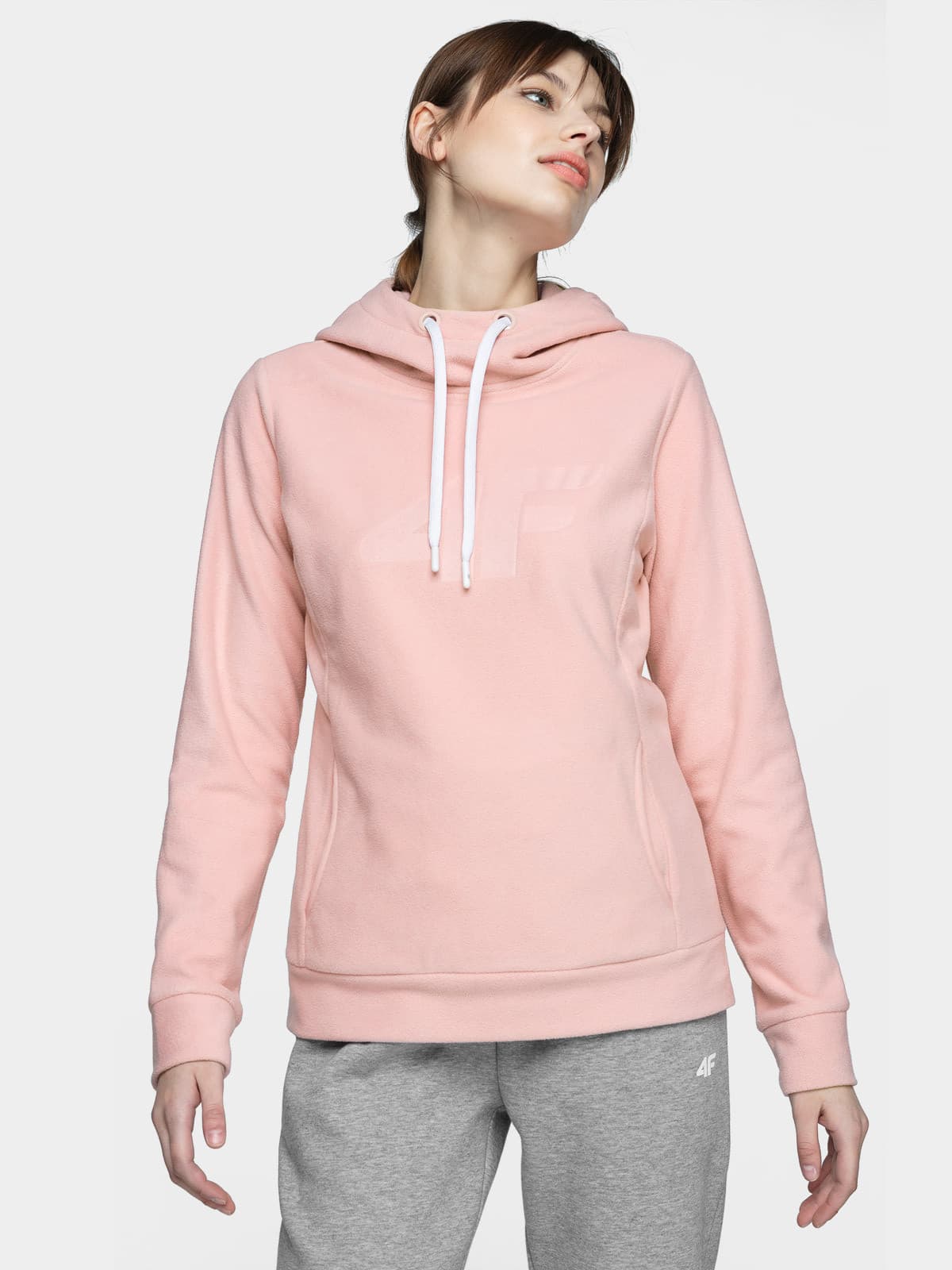 4F NOSH4-PLD003 LIGHT PINK Dámská mikina US XL NOSH4-PLD003 LIGHT PINK - náhled 3