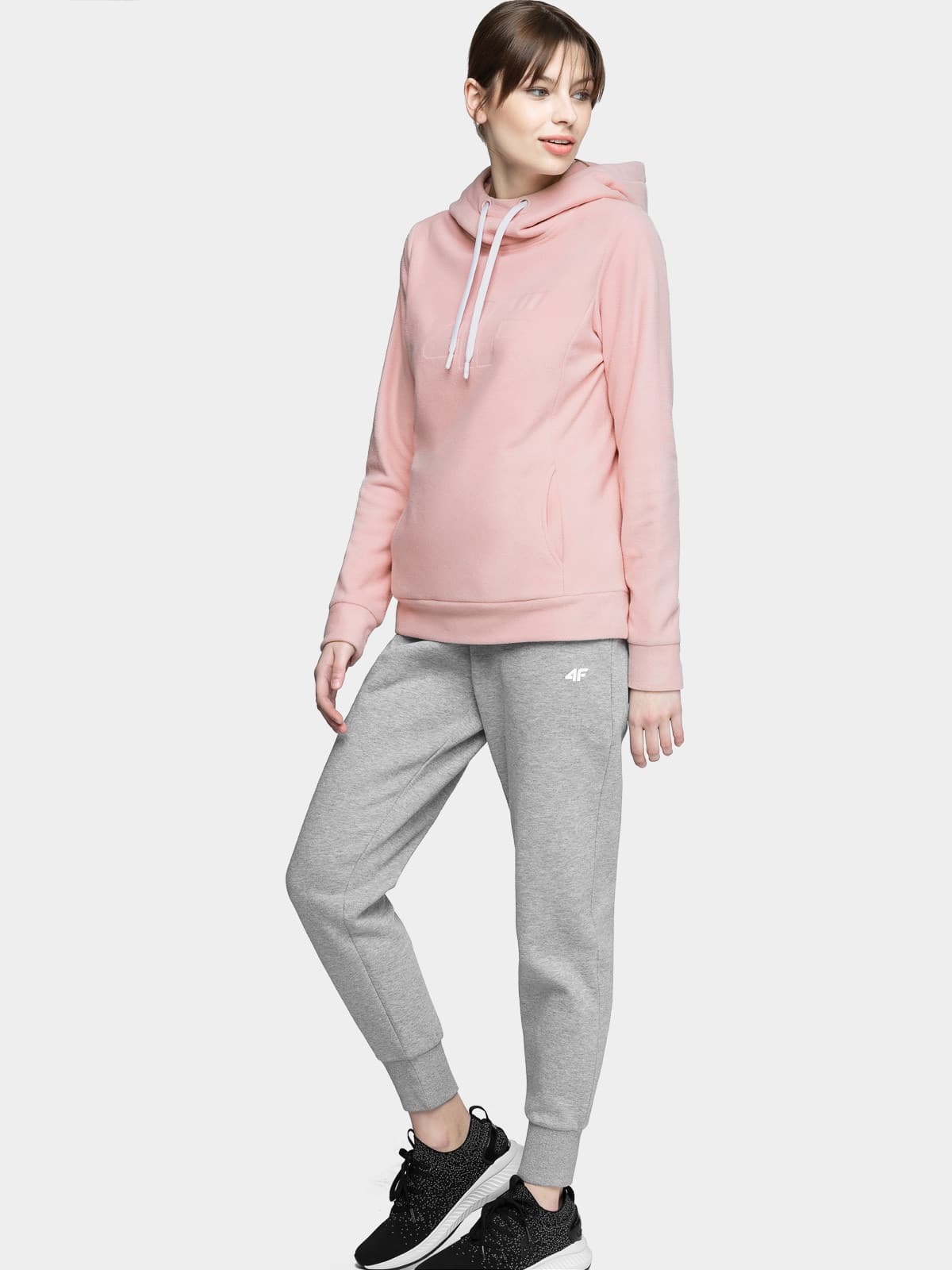 4F NOSH4-PLD003 LIGHT PINK Dámská mikina US XL NOSH4-PLD003 LIGHT PINK - náhled 4