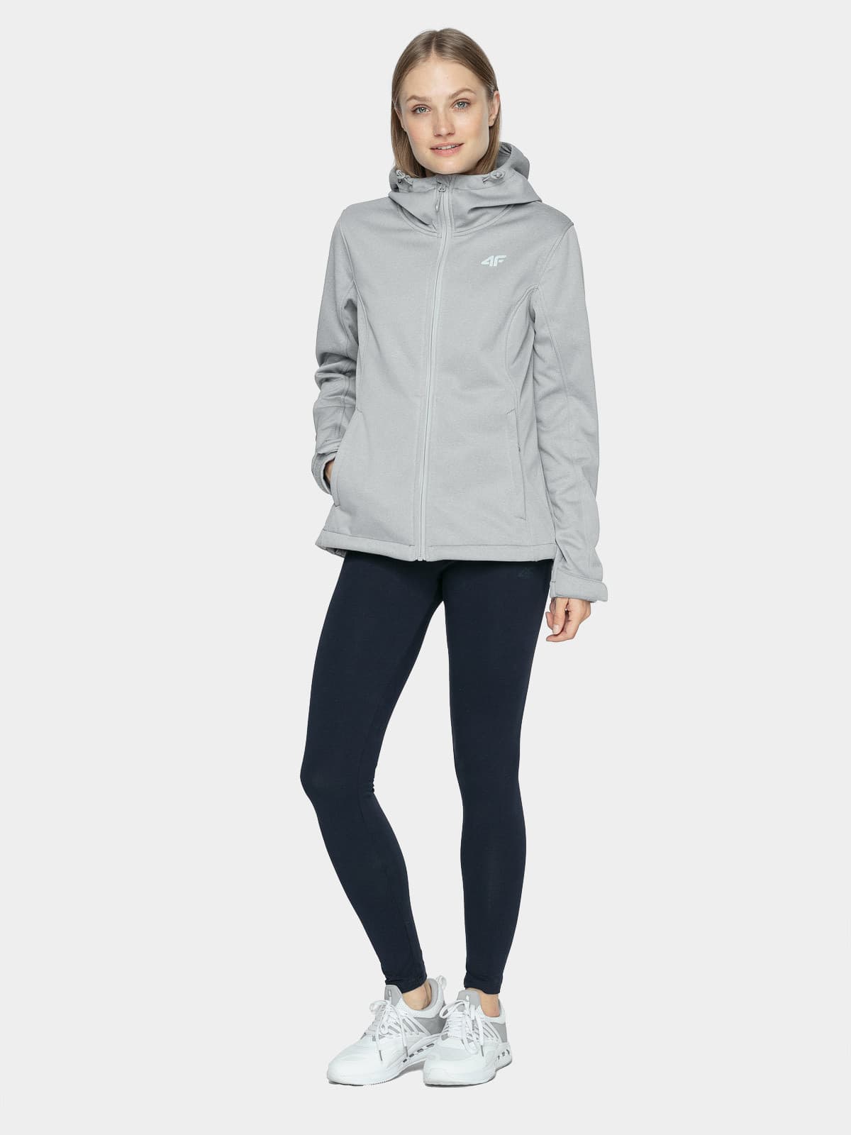 4F NOSH4-SFD001 COLD LIGHT GREY Dámská bunda US L NOSH4-SFD001 COLD LIGHT GREY - náhled 4