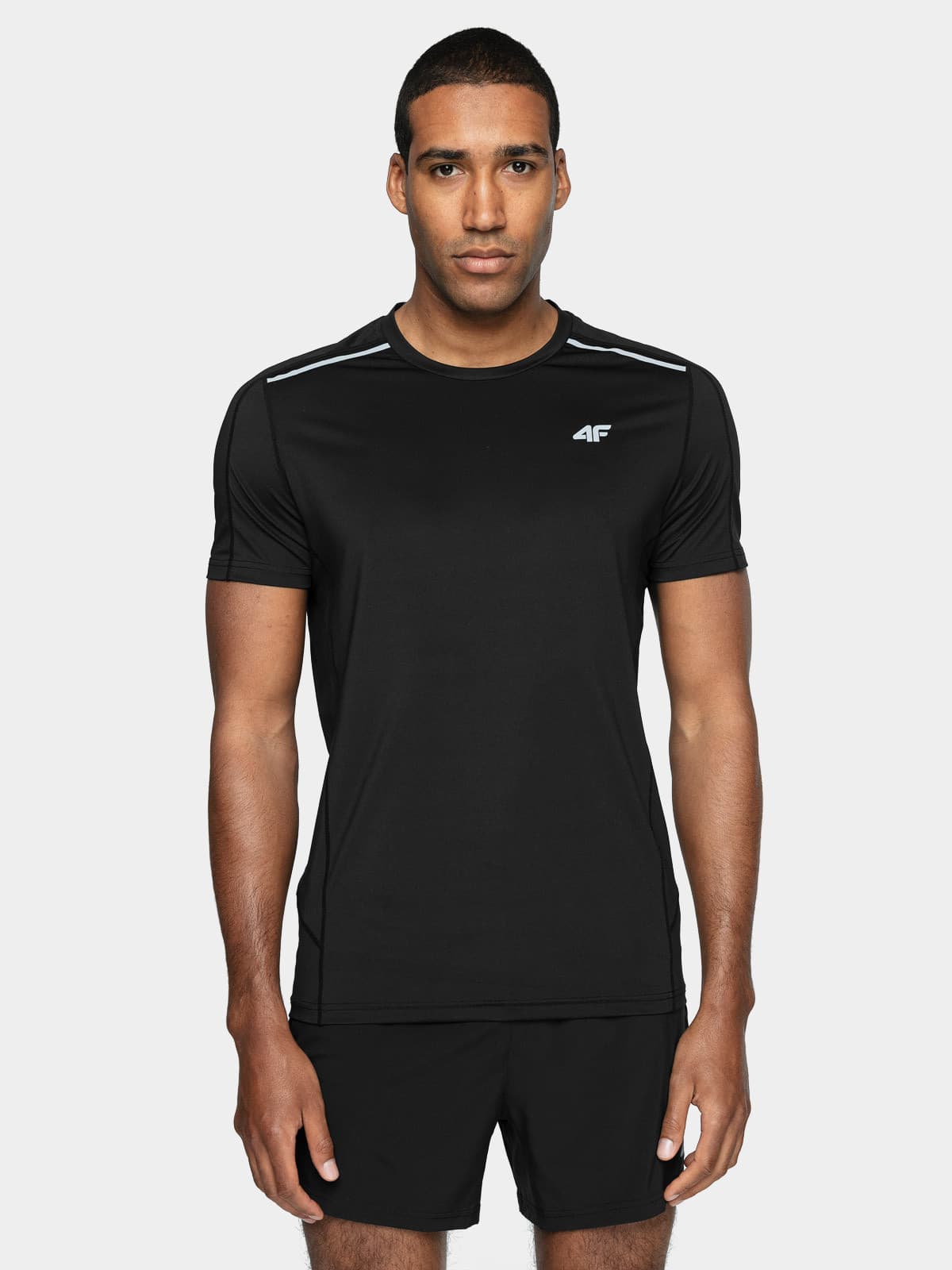 4F H4L21-TSMF010 DEEP BLACK Pánské tričko US L H4L21-TSMF010 DEEP BLACK