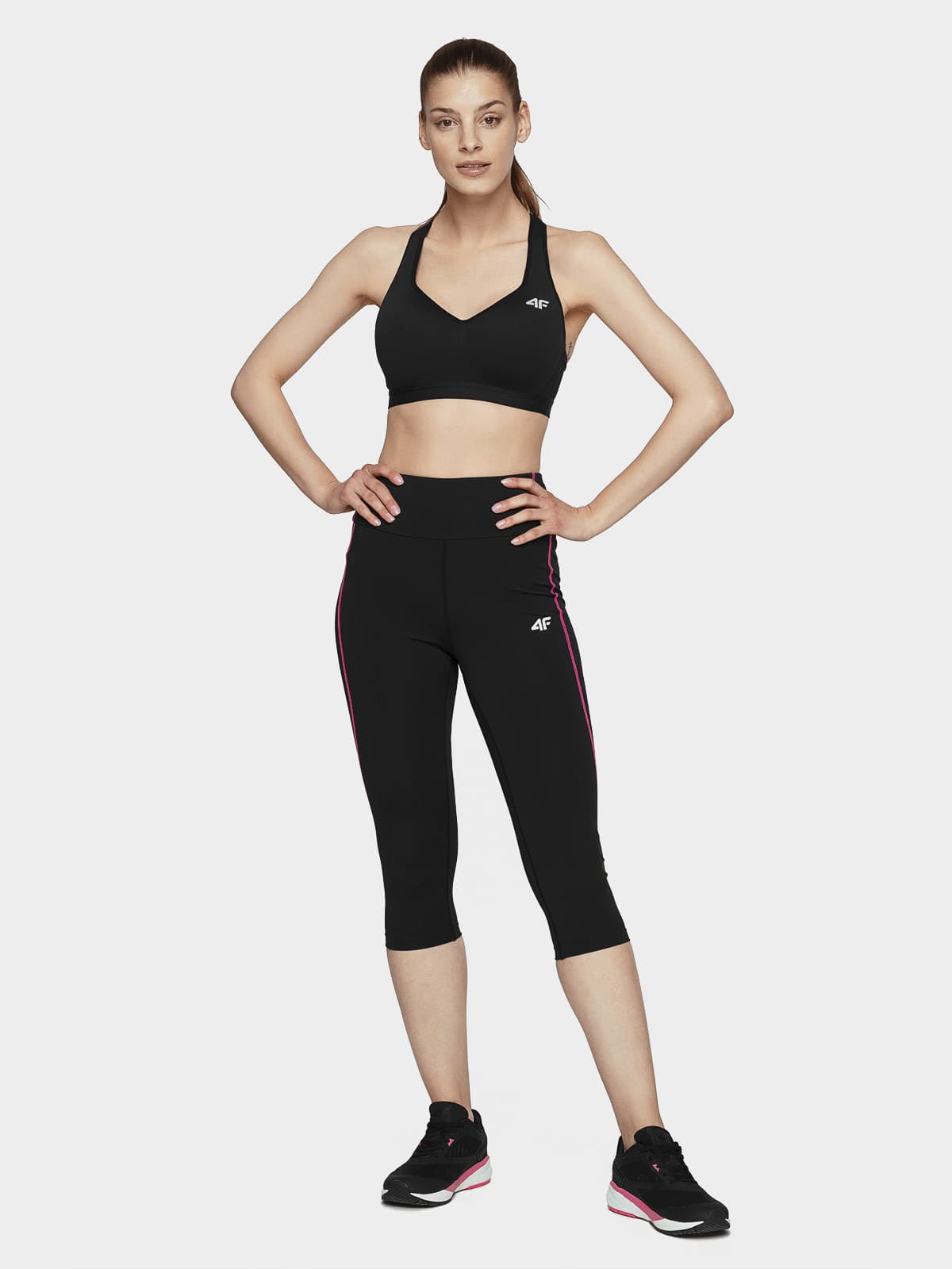 4F H4L21-SPDF010 DEEP BLACK Dámské 3/4 legíny US M H4L21-SPDF010 DEEP BLACK - náhled 4