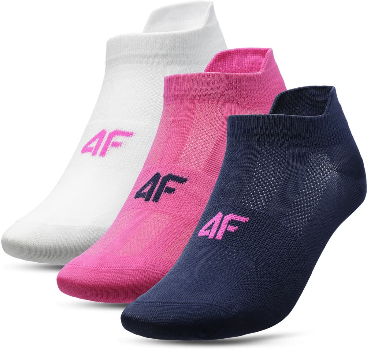 4F H4L21-SOD006 WHITE+PINK+NAVY Ponožky EU 35/38 H4L21-SOD006 WHITE+PINK+NAVY