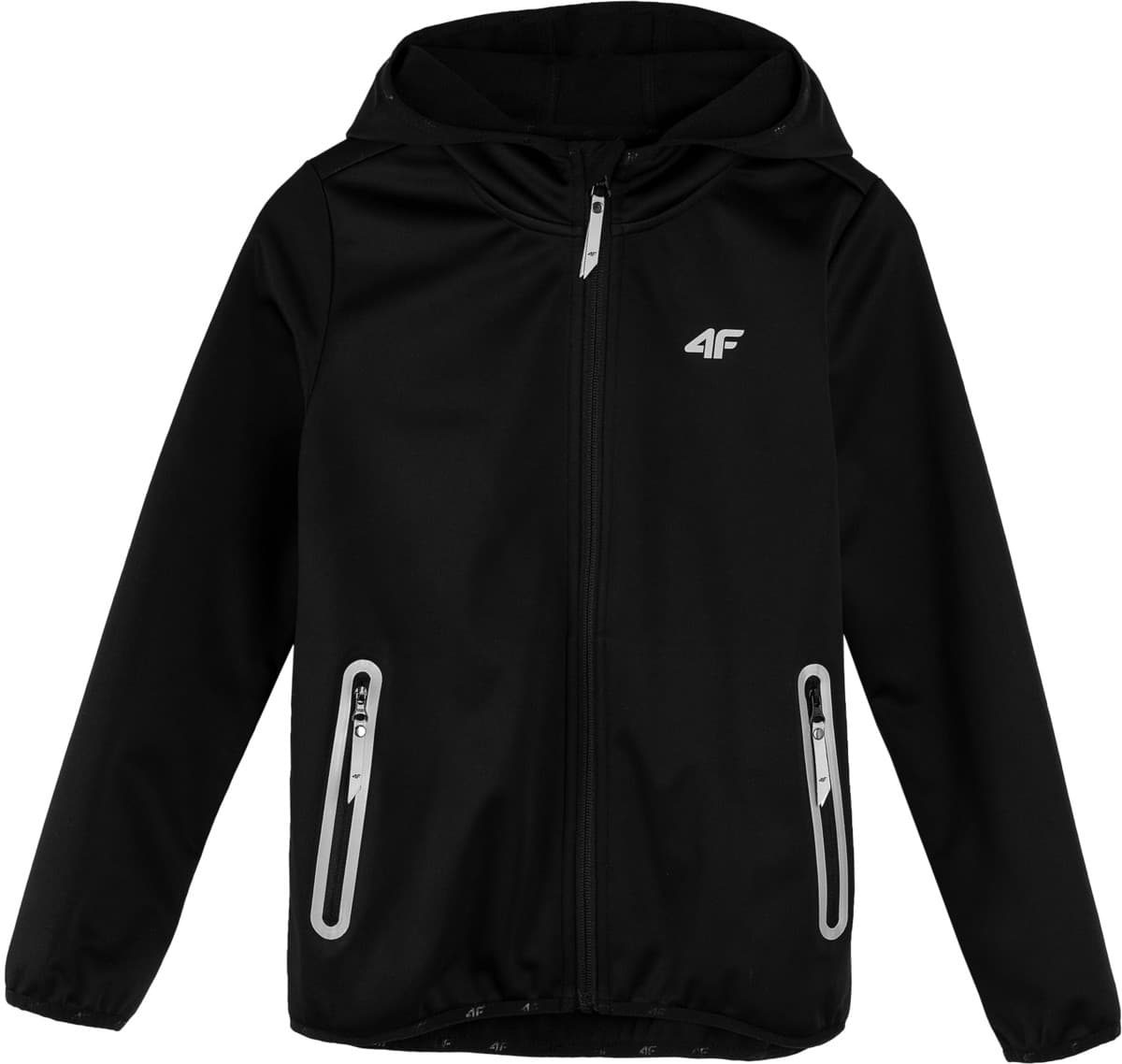 4F HJL21-JSFM001A DEEP BLACK DĚTSKÁ SOFTSHELLOVÁ BUNDA EU 134 HJL21-JSFM001A DEEP BLACK