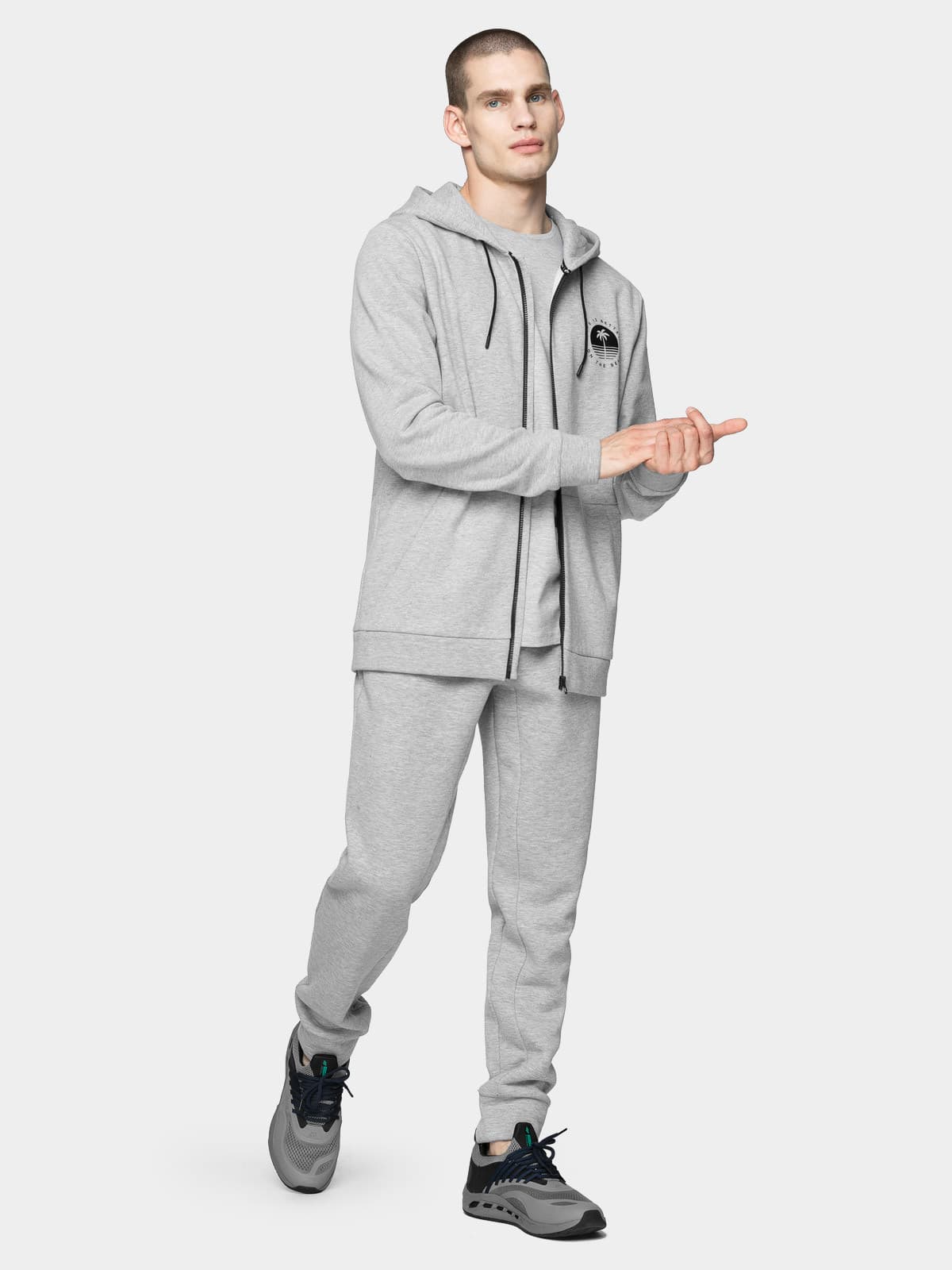 Outhorn HOL21-BLM611 GREY MELANGE Pánská mikina US XL HOL21-BLM611 GREY MELANGE - náhled 3