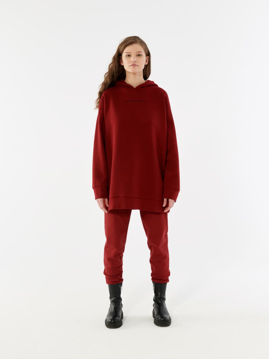 Outhorn HOL21-BLD603A DARK RED Dámská mikina US L HOL21-BLD603A DARK RED - náhled 2