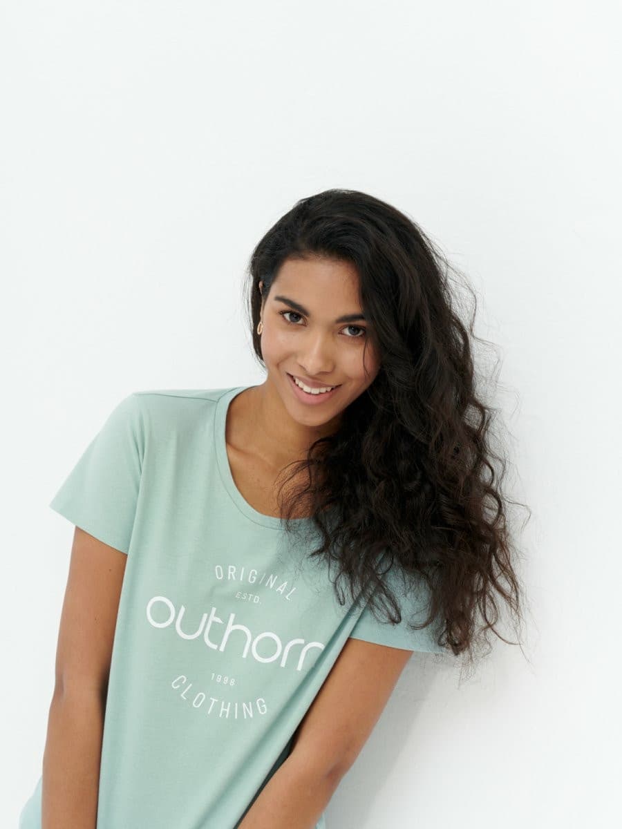 Outhorn HOL21-TSD606A AQUA Dámské tričko US XL HOL21-TSD606A AQUA - náhled 3
