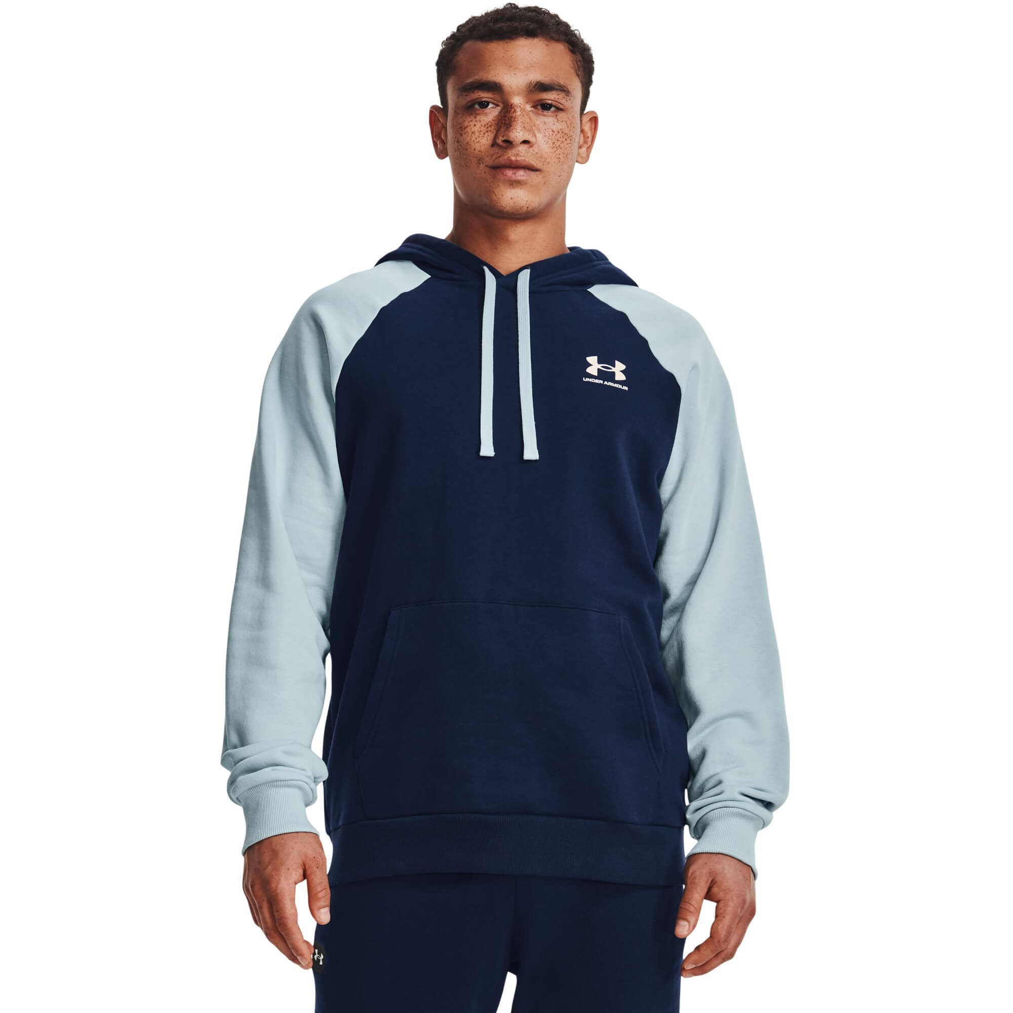 Under Armour UA RIVAL FLC COLORBLOCK HD Pánská mikina US M 1366357-409 - náhled 1