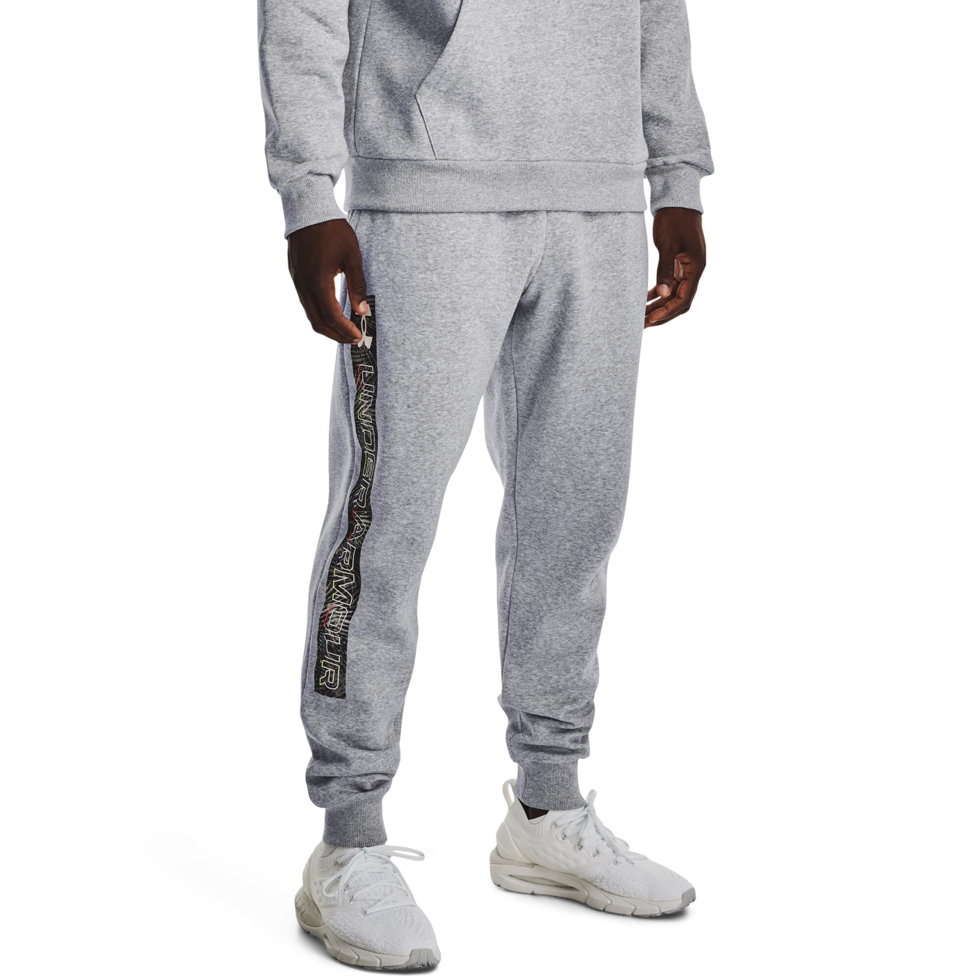 Under Armour UA RIVAL FLC GRAPHIC JOGGER Pánské tepláky US XXL 1370351-011 - náhled 1