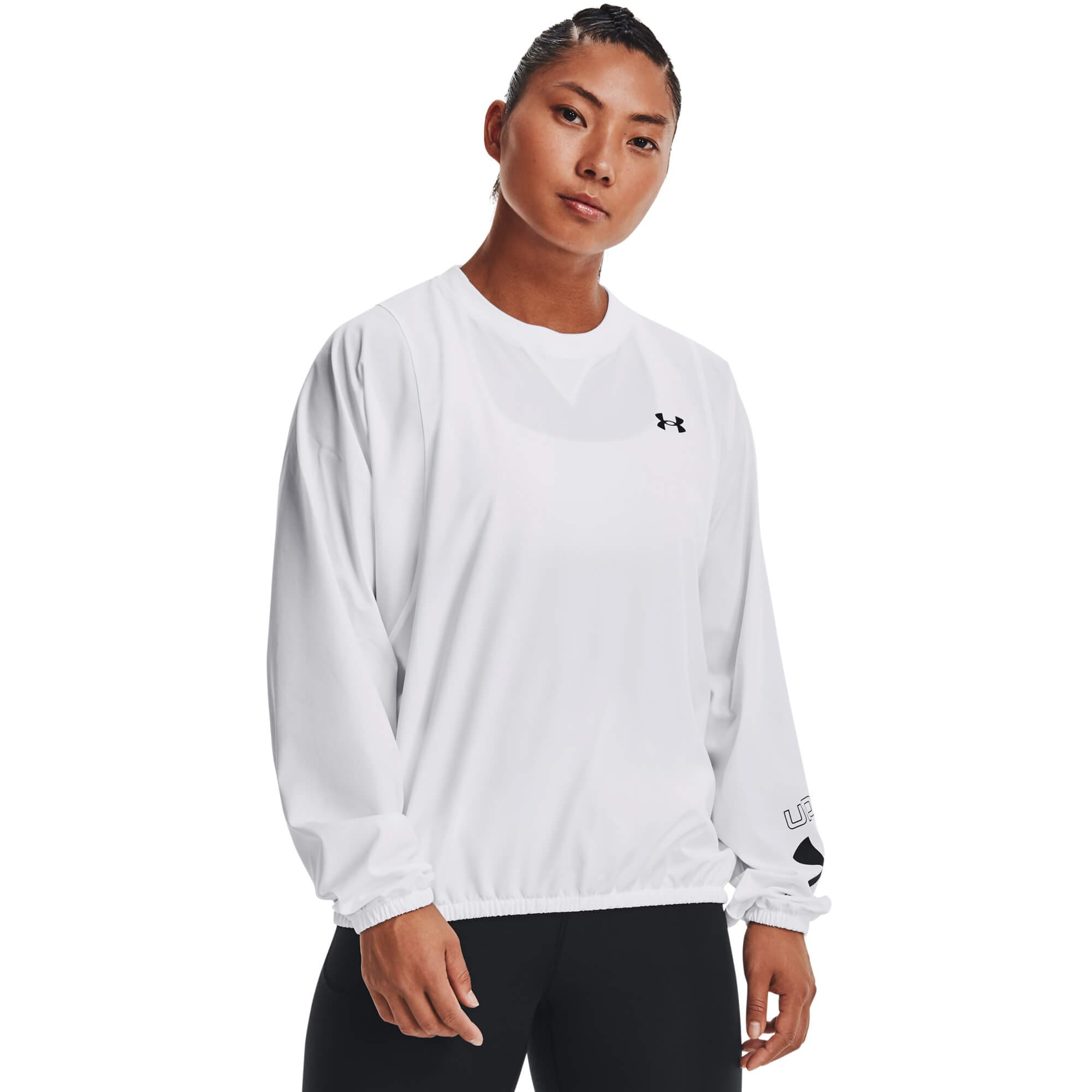 Under Armour Woven Graphic Crew Dámská mikina US L 1369891-100 - náhled 1
