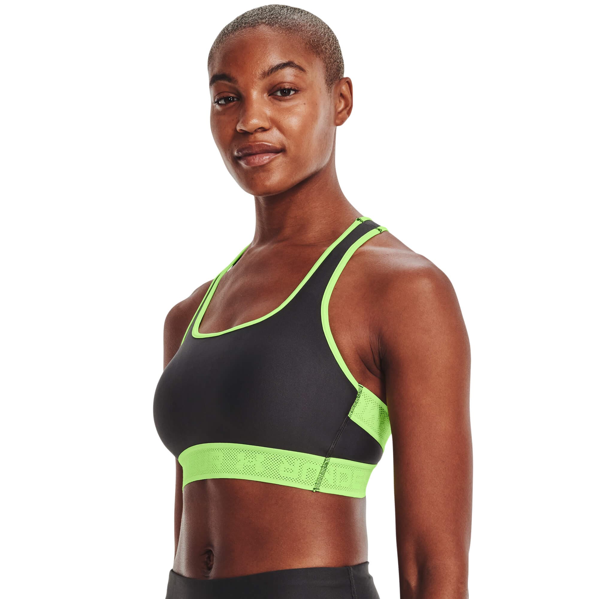 Under Armour UA Crossback Mid Solid NE Sportovní podprsenka US L 1371372-010 - náhled 3