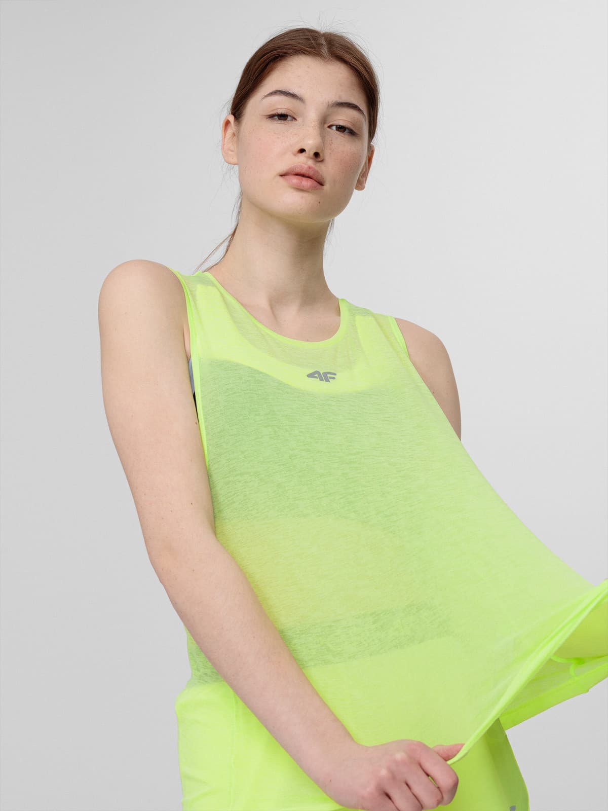 4F H4L22-TSDF010 CANARY GREEN Dámské tílko US L H4L22-TSDF010 CANARY GREEN - náhled 3