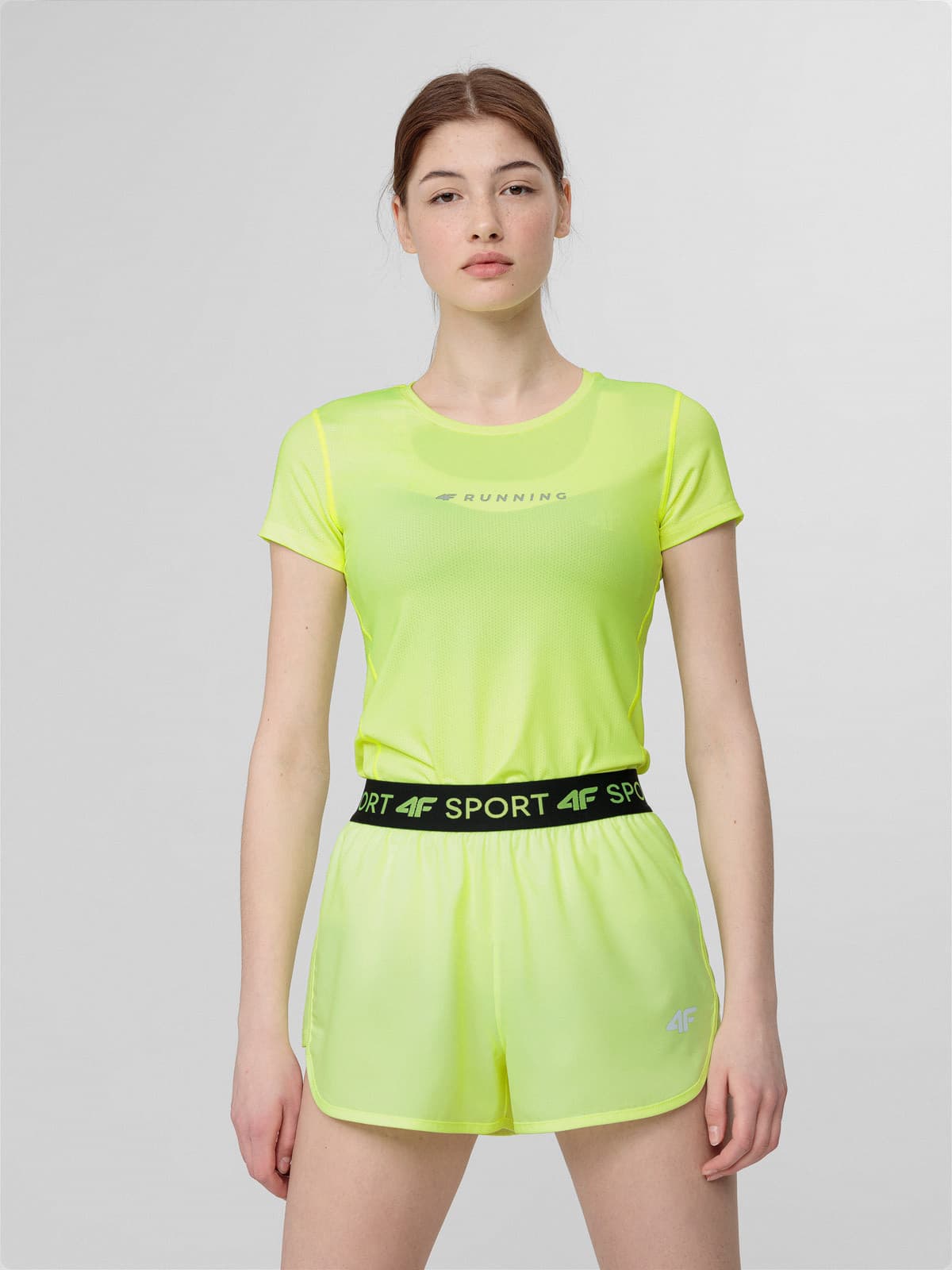 4F H4L22-TSDF012 CANARY GREEN Dámské tričko US L H4L22-TSDF012 CANARY GREEN - náhled 3