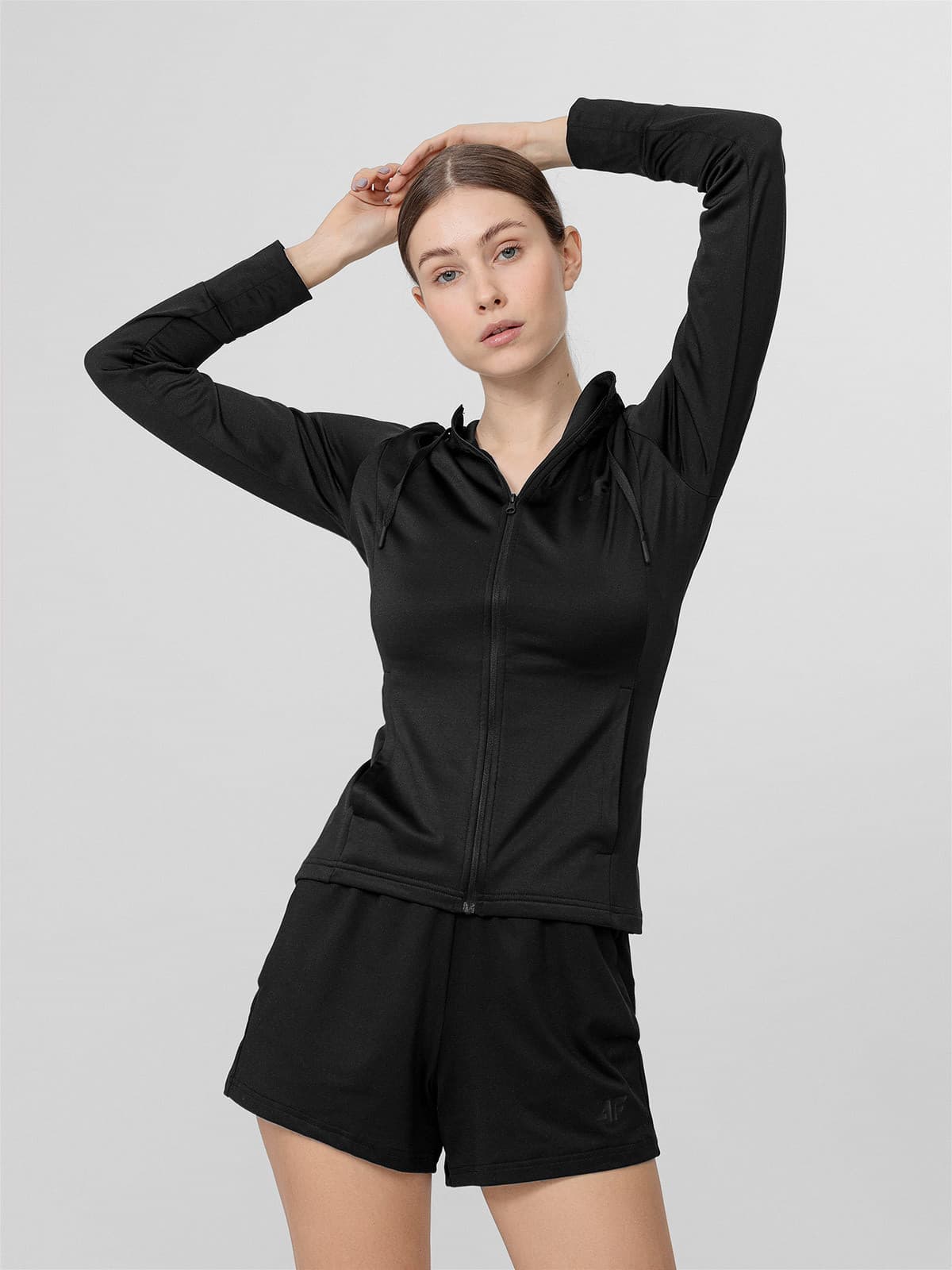 4F H4L22-BLDF350 DEEP BLACK Dámská mikina US XL H4L22-BLDF350 DEEP BLACK - náhled 3