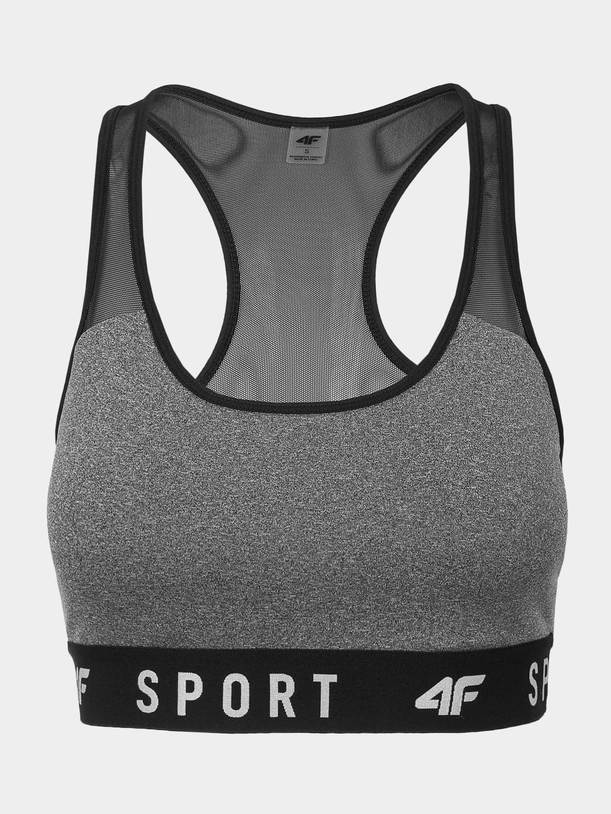4F H4L22-STAD350 MIDDLE GREY MELANGE Sportovní podprsenka US M H4L22-STAD350 MIDDLE GREY MEL - náhled 3