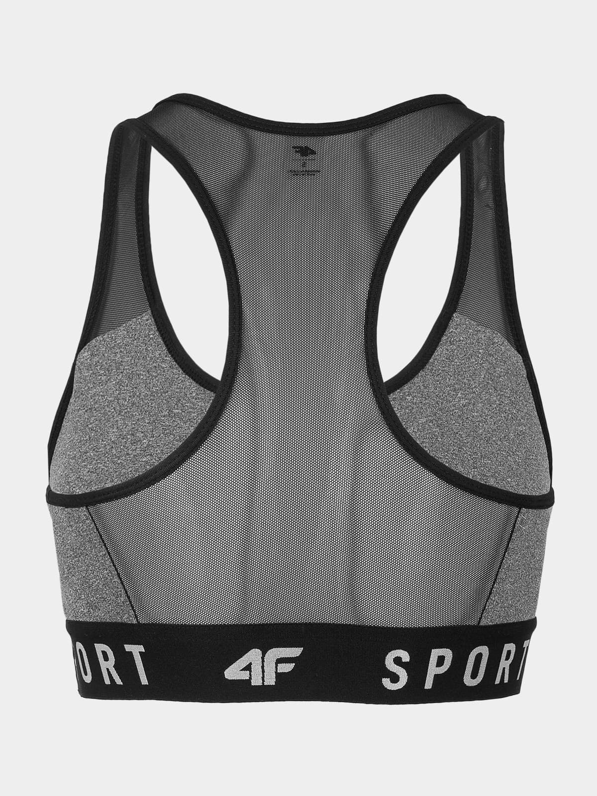 4F H4L22-STAD350 MIDDLE GREY MELANGE Sportovní podprsenka US M H4L22-STAD350 MIDDLE GREY MEL - náhled 4
