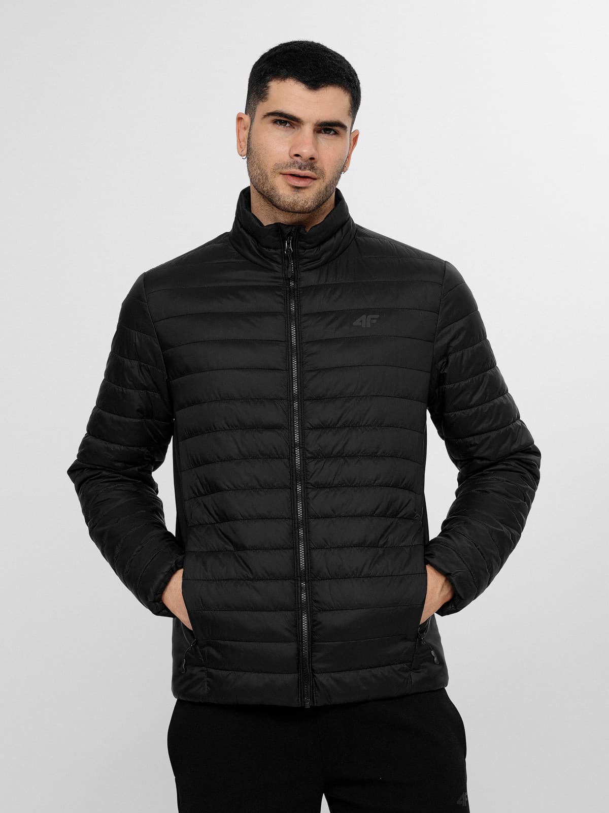 4F H4L22-KUMP002 DEEP BLACK Pánská bunda US S H4L22-KUMP002 DEEP BLACK - náhled 3