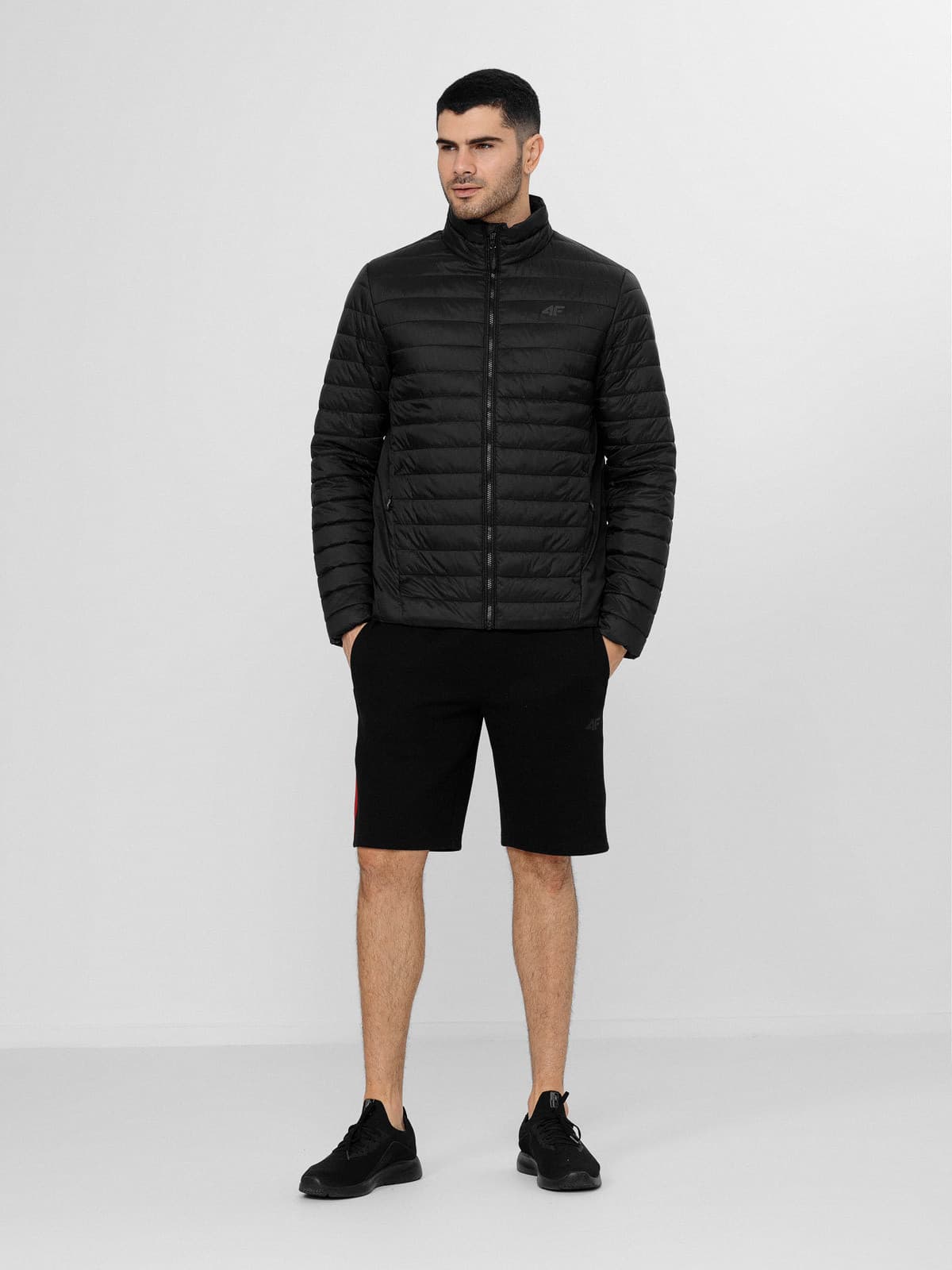 4F H4L22-KUMP002 DEEP BLACK Pánská bunda US S H4L22-KUMP002 DEEP BLACK - náhled 4