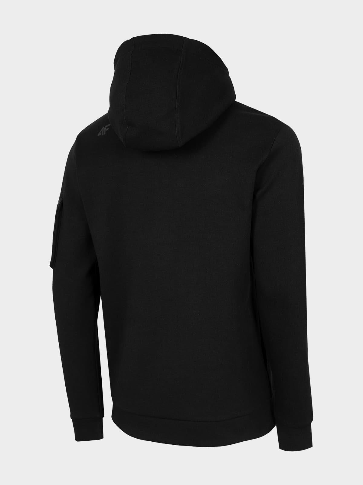 4F H4L22-BLM015 DEEP BLACK Pánská mikina US L H4L22-BLM015 DEEP BLACK - náhled 4