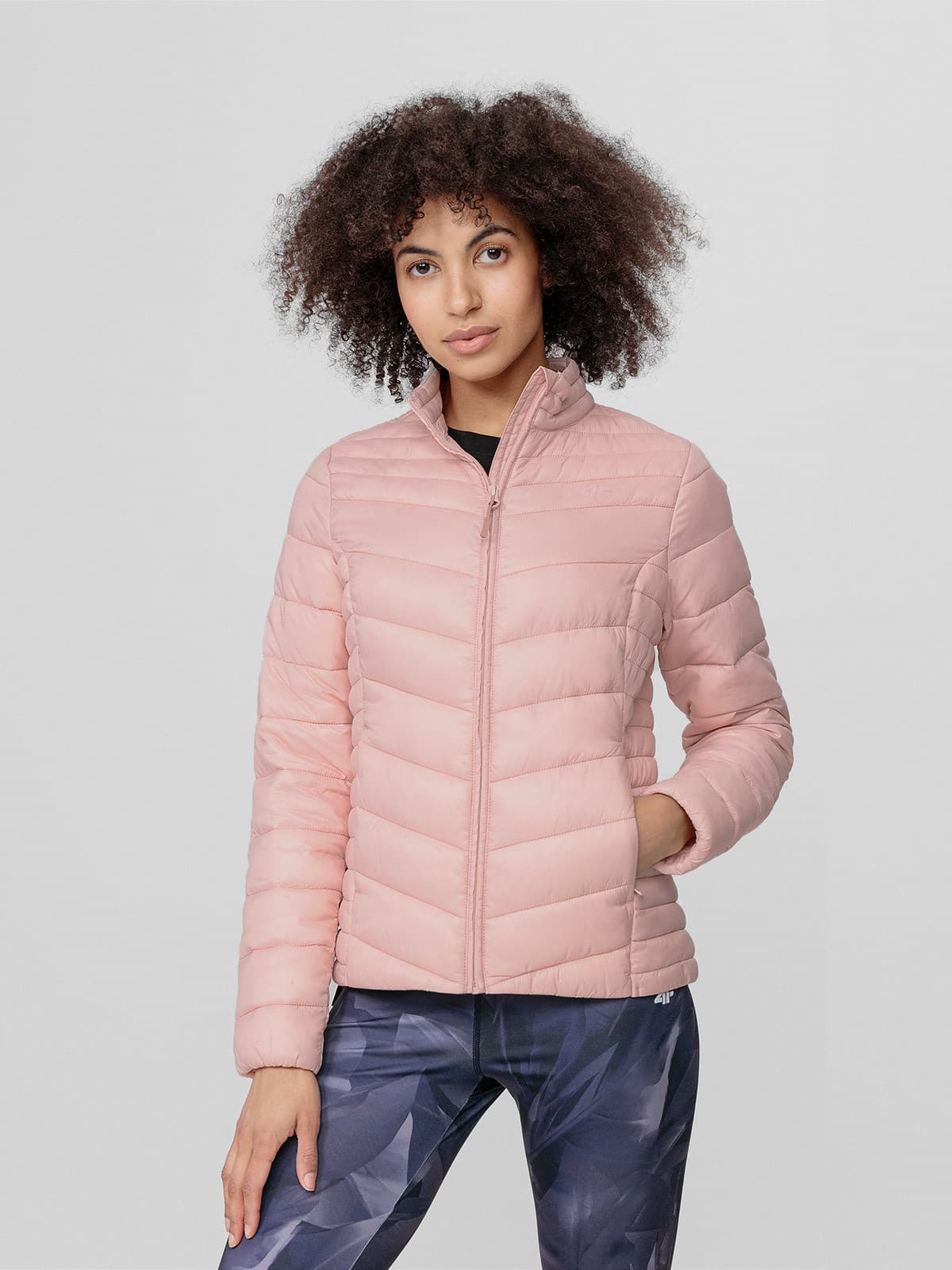 4F H4L22-KUDP003 LIGHT PINK Dámská bunda US L H4L22-KUDP003 LIGHT PINK - náhled 3
