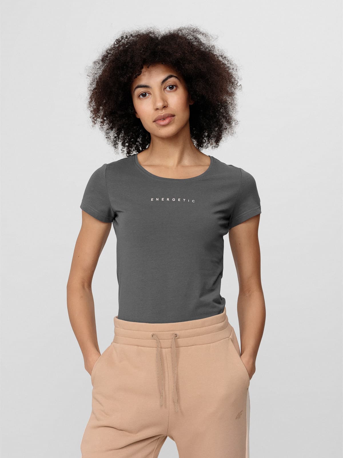 4F H4L22-TSD029 ANTHRACITE Dámské tričko US L H4L22-TSD029 ANTHRACITE - náhled 3
