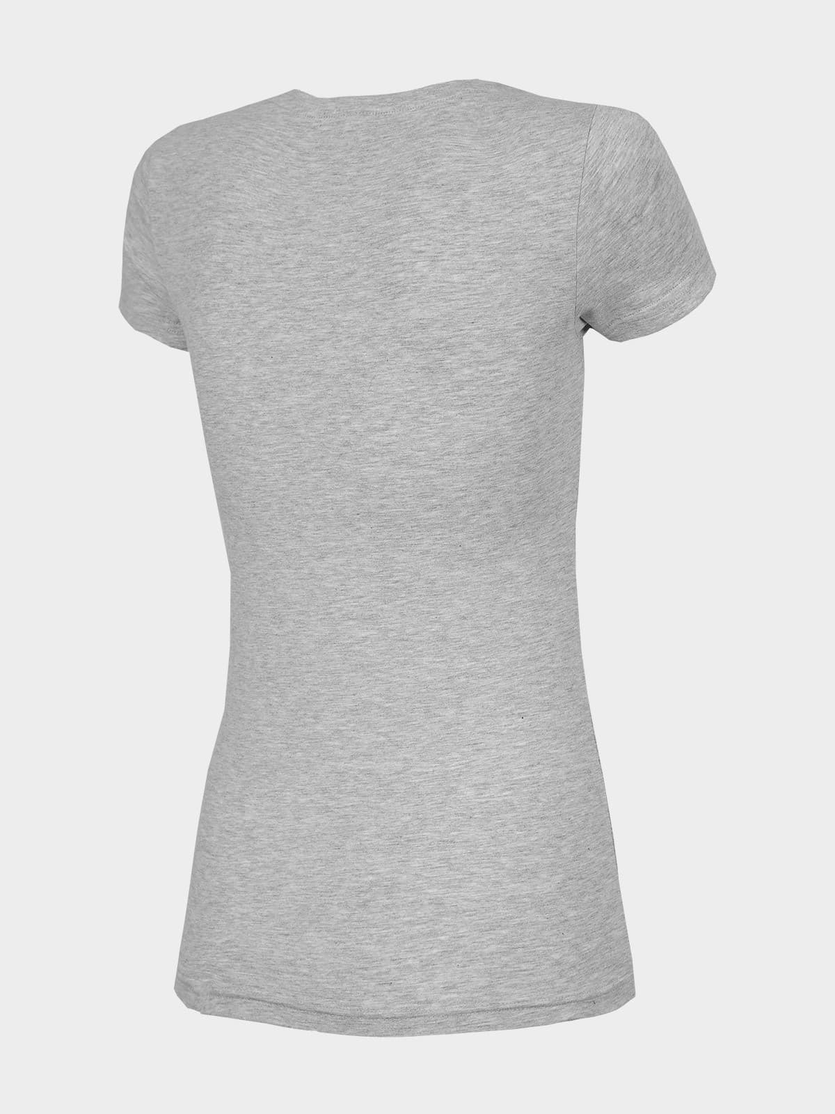 4F H4L22-TSD038 GREY MELANGE Dámské tričko US L H4L22-TSD038 GREY MELANGE - náhled 2