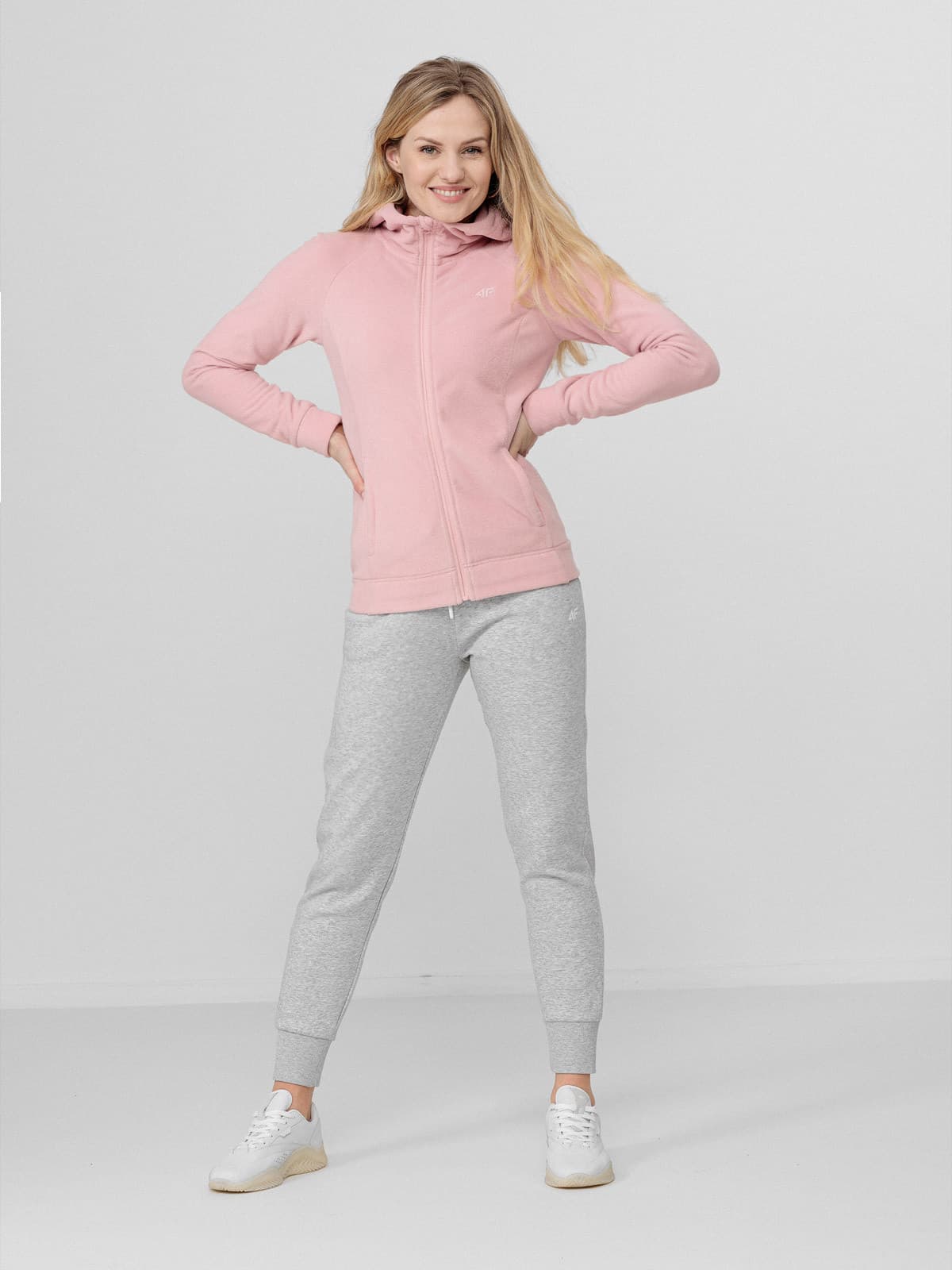 4F H4L22-BLD351 PALE CORAL Dámská mikina US XL H4L22-BLD351 PALE CORAL - náhled 2